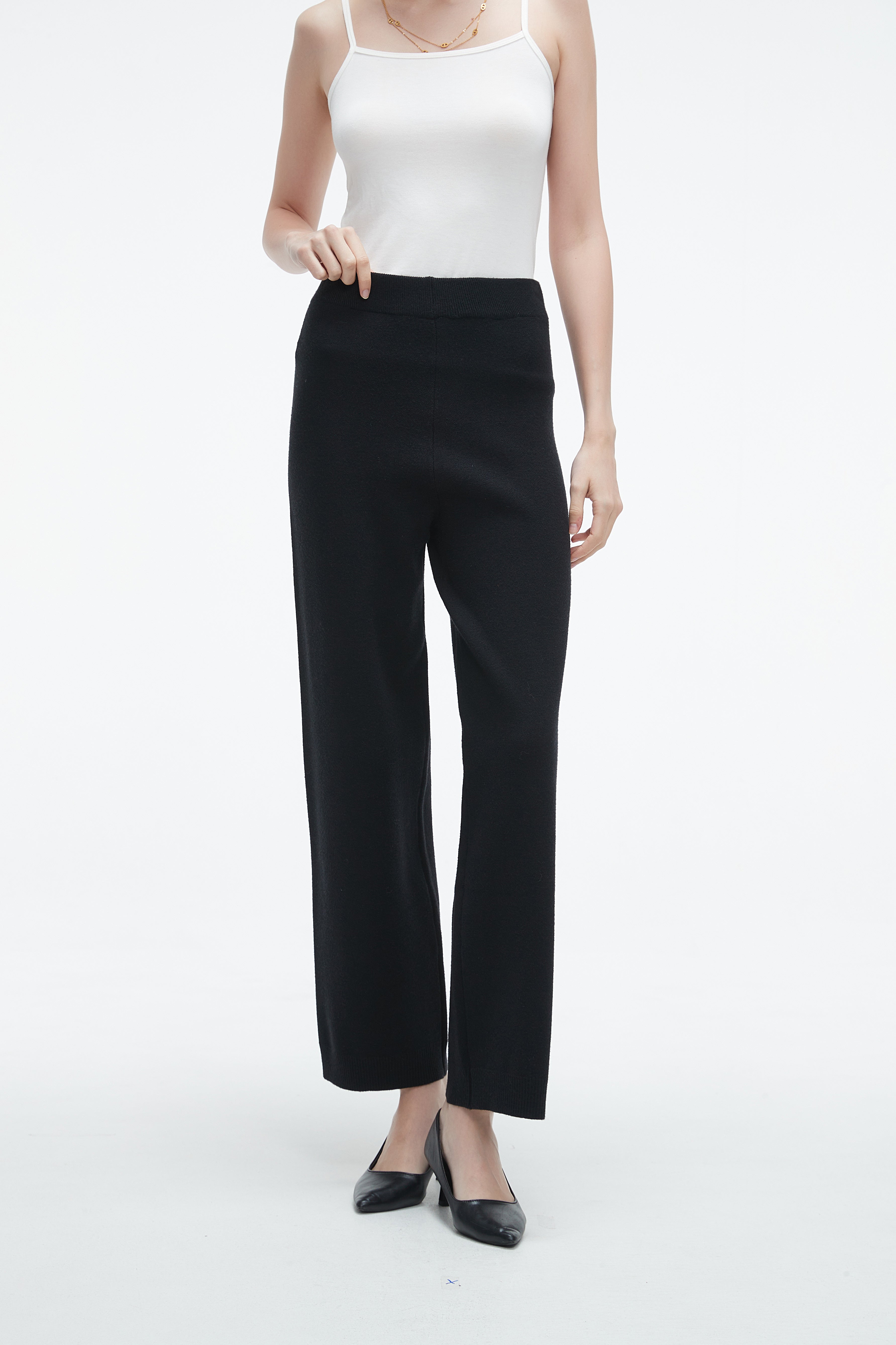 Yola Plain Office Trousers with Wide Legs