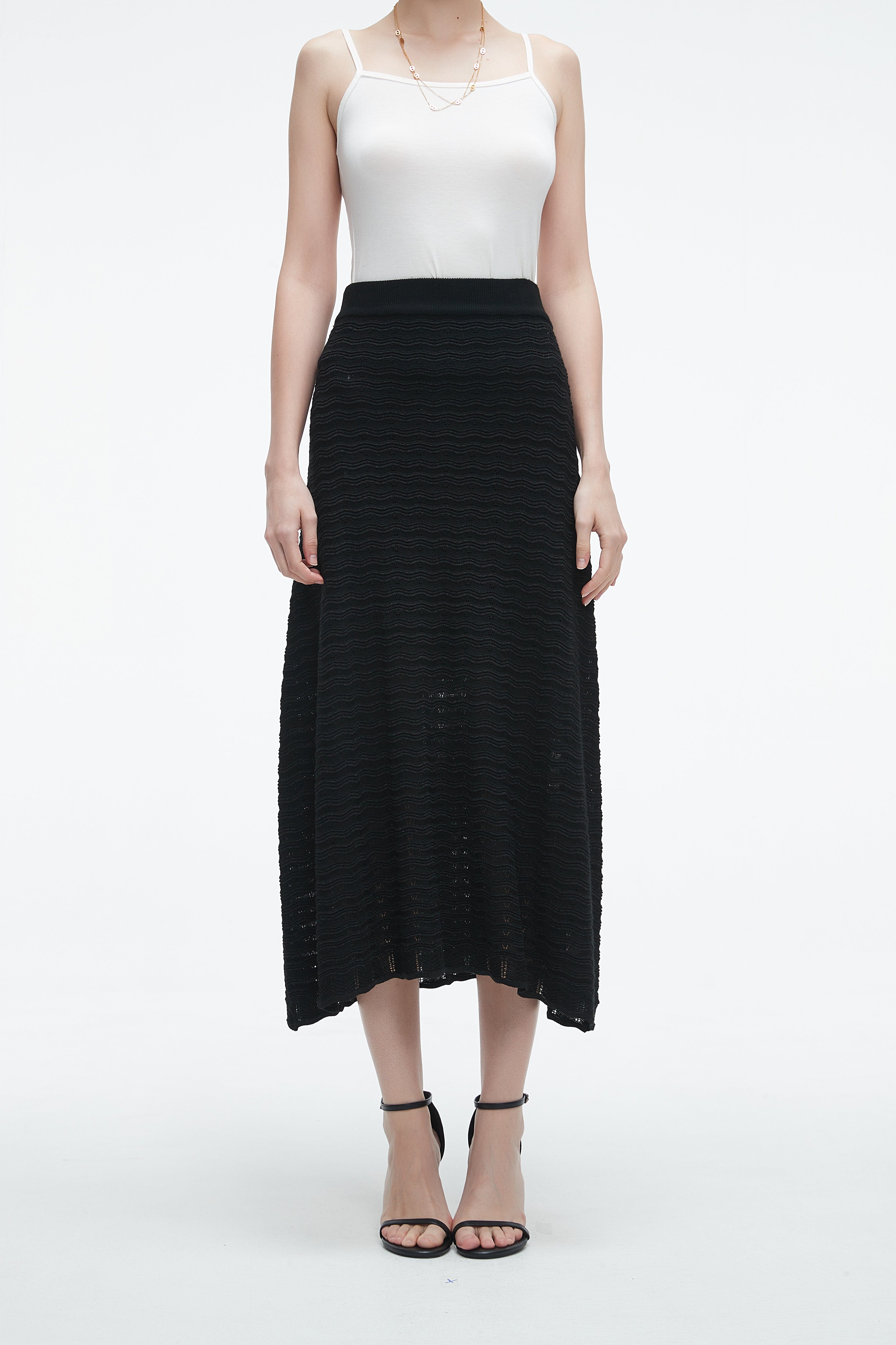 Yola Plain Midi Skirt