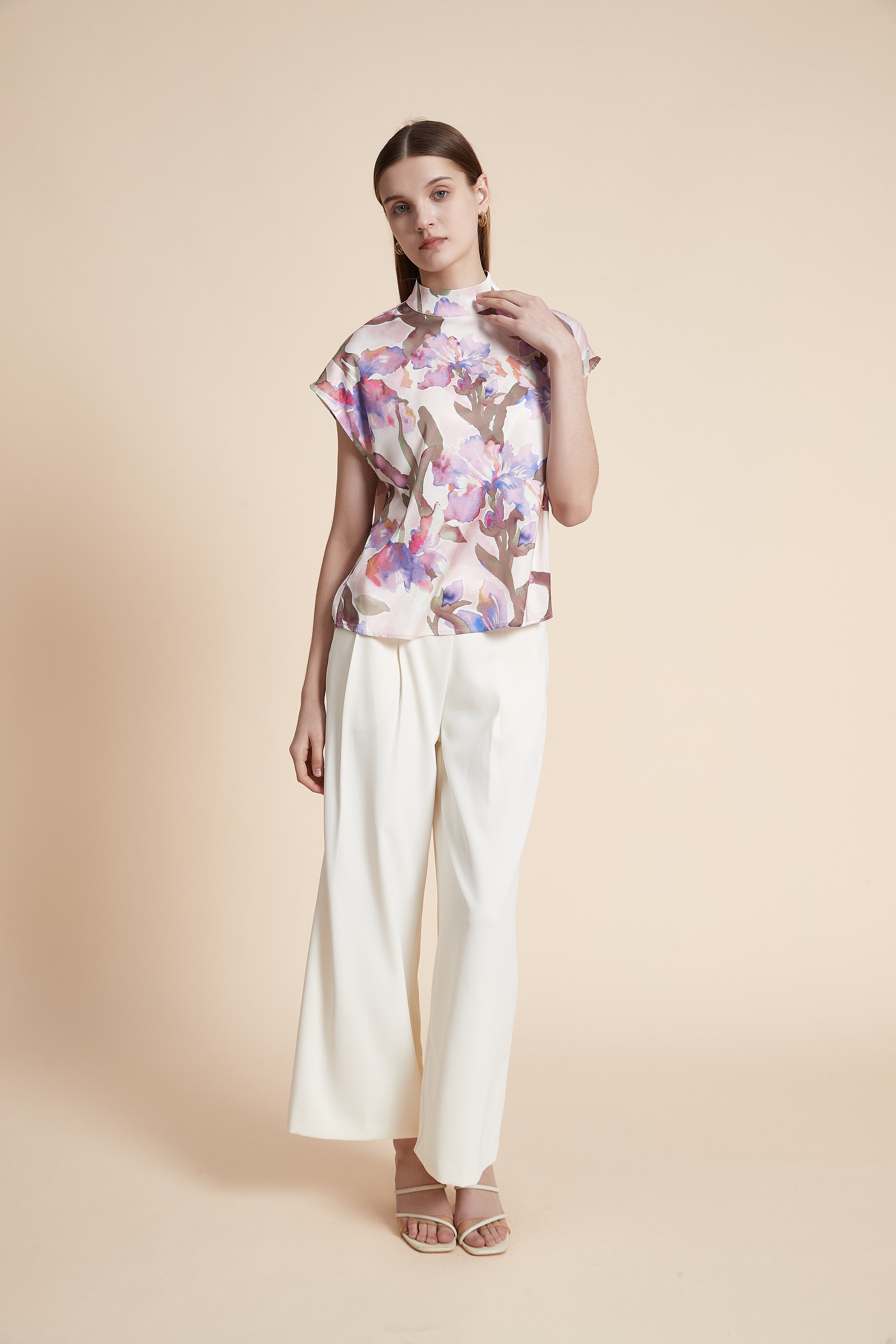 Short Sleeve Printed Blouse