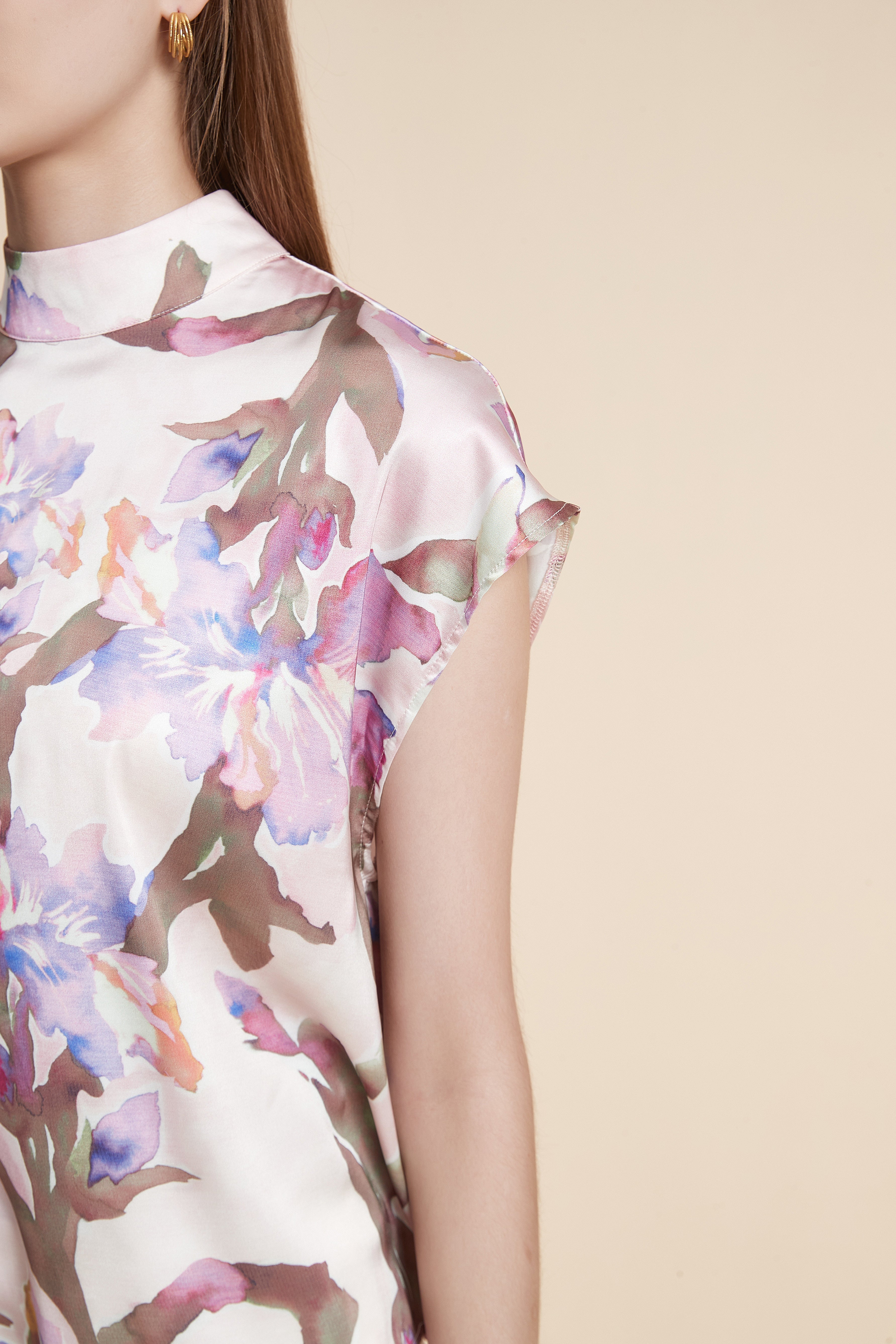 Short Sleeve Printed Blouse