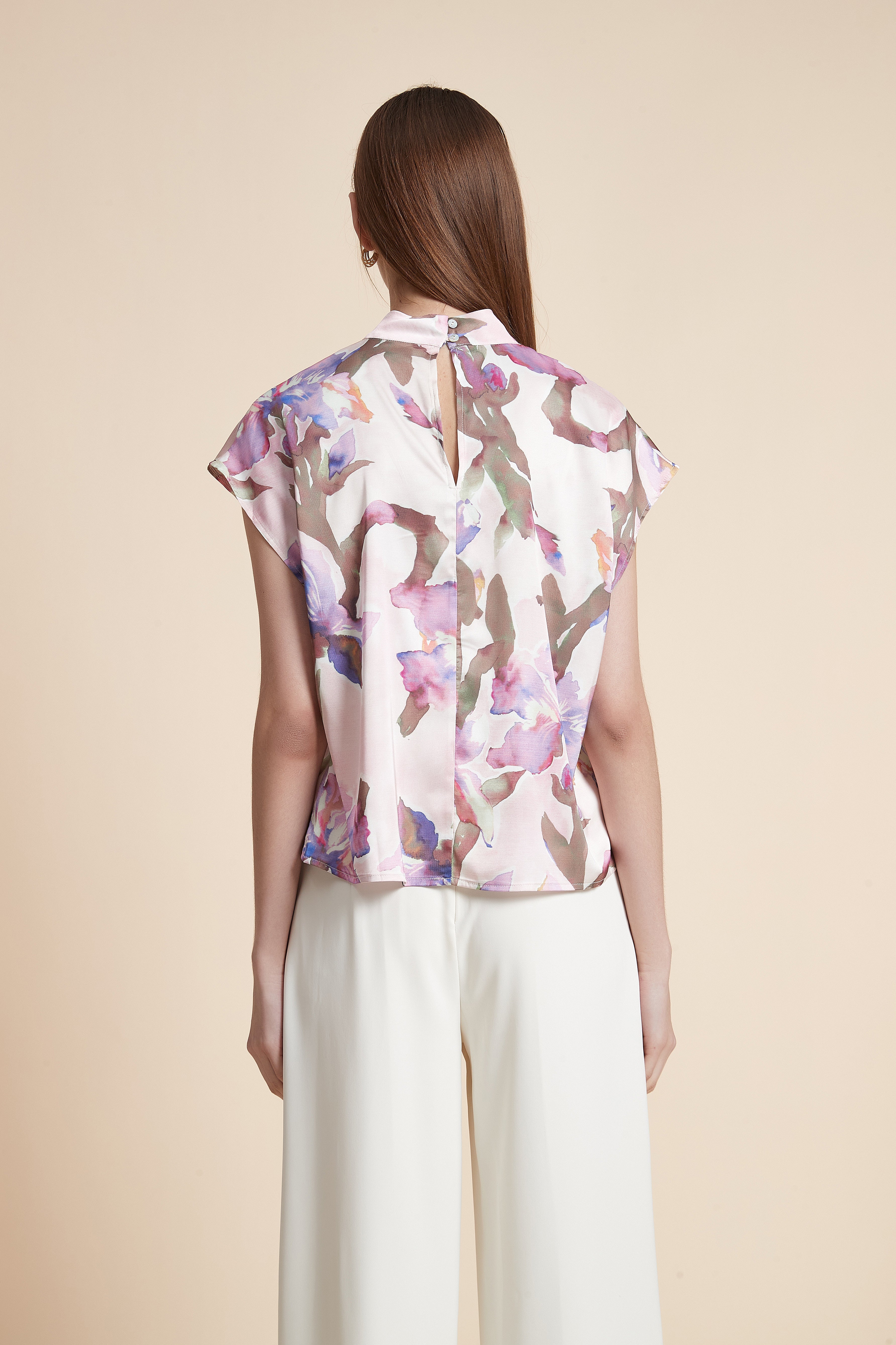Short Sleeve Printed Blouse