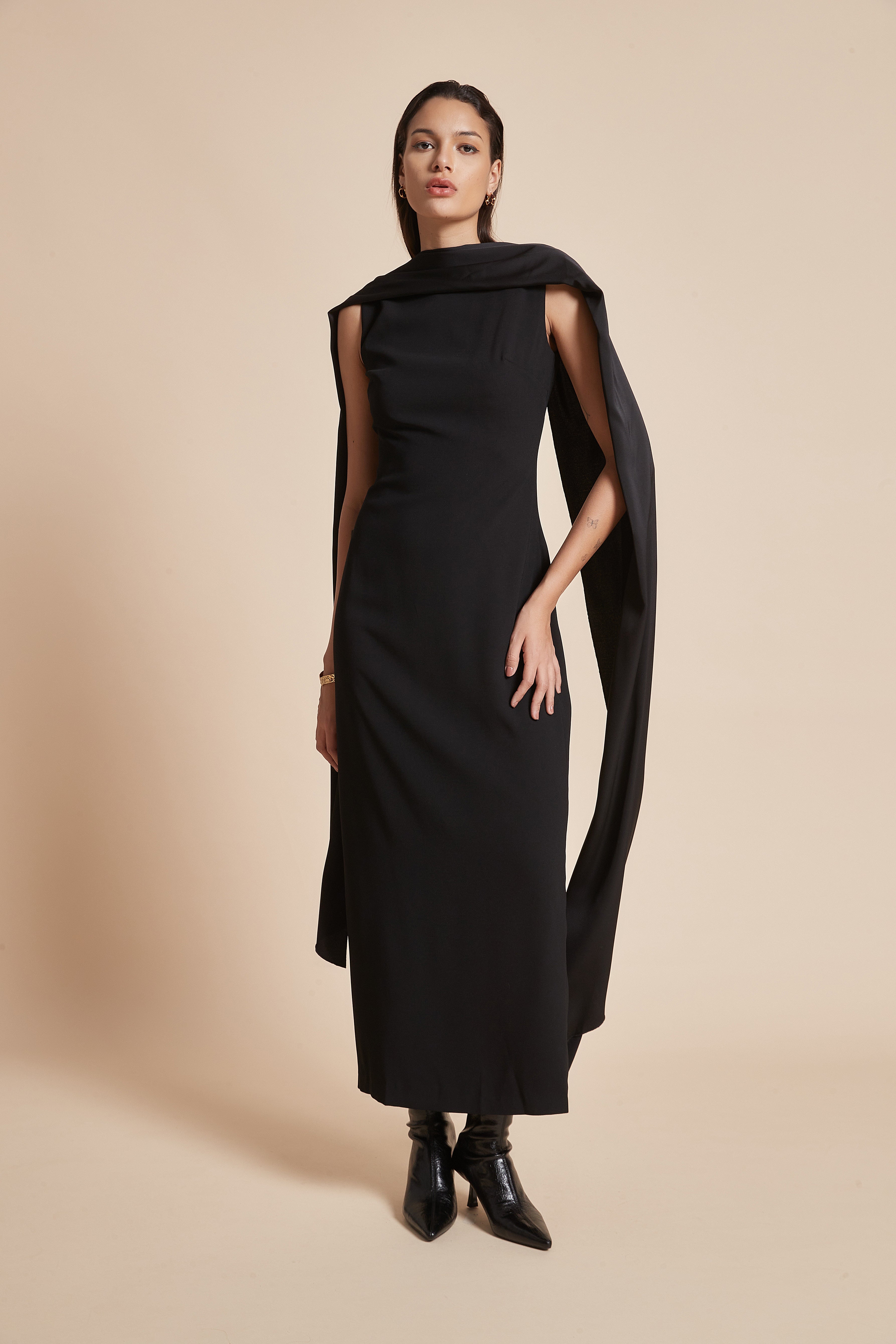Plain Long Sleeveless Women's Dress