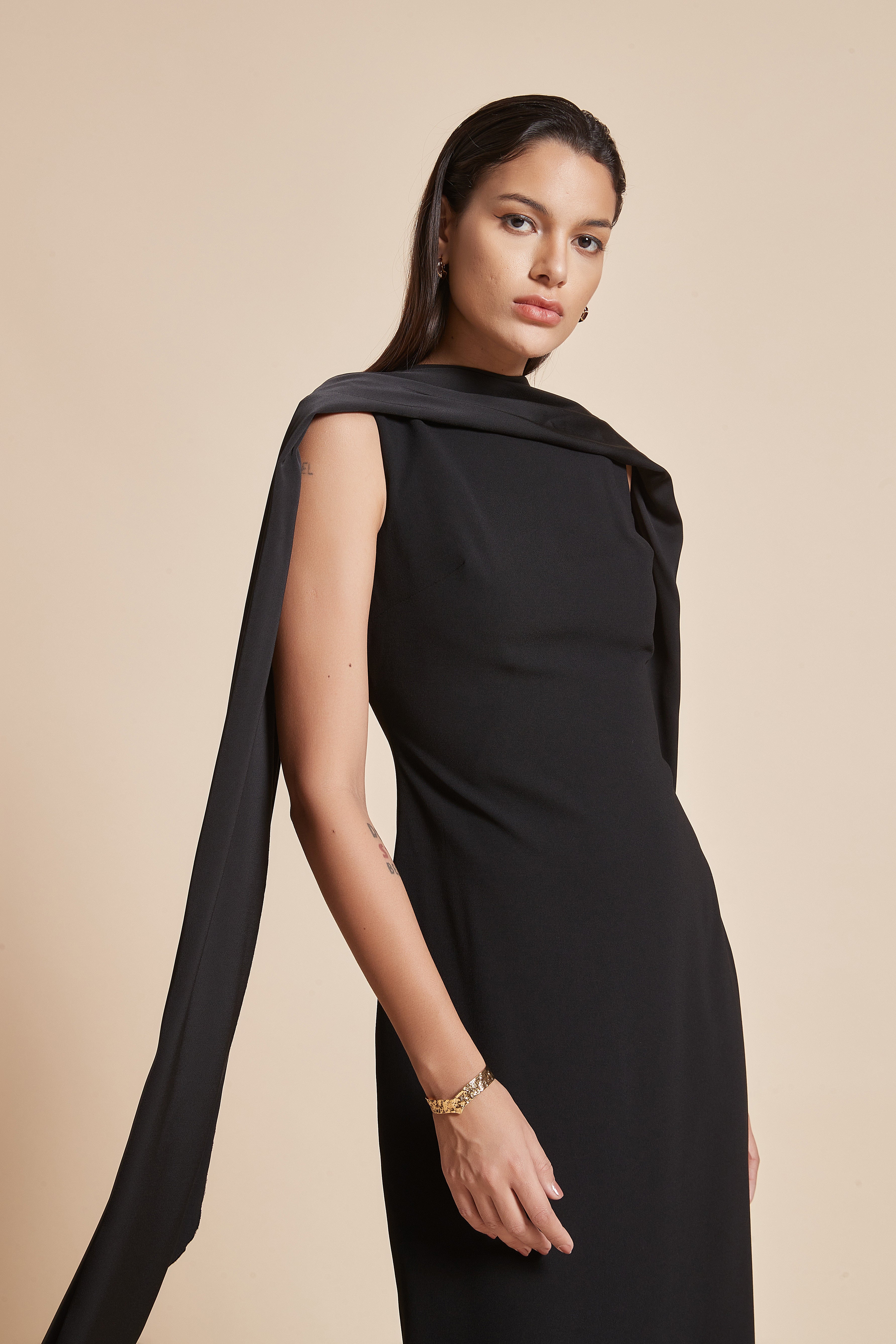 Plain Long Sleeveless Women's Dress