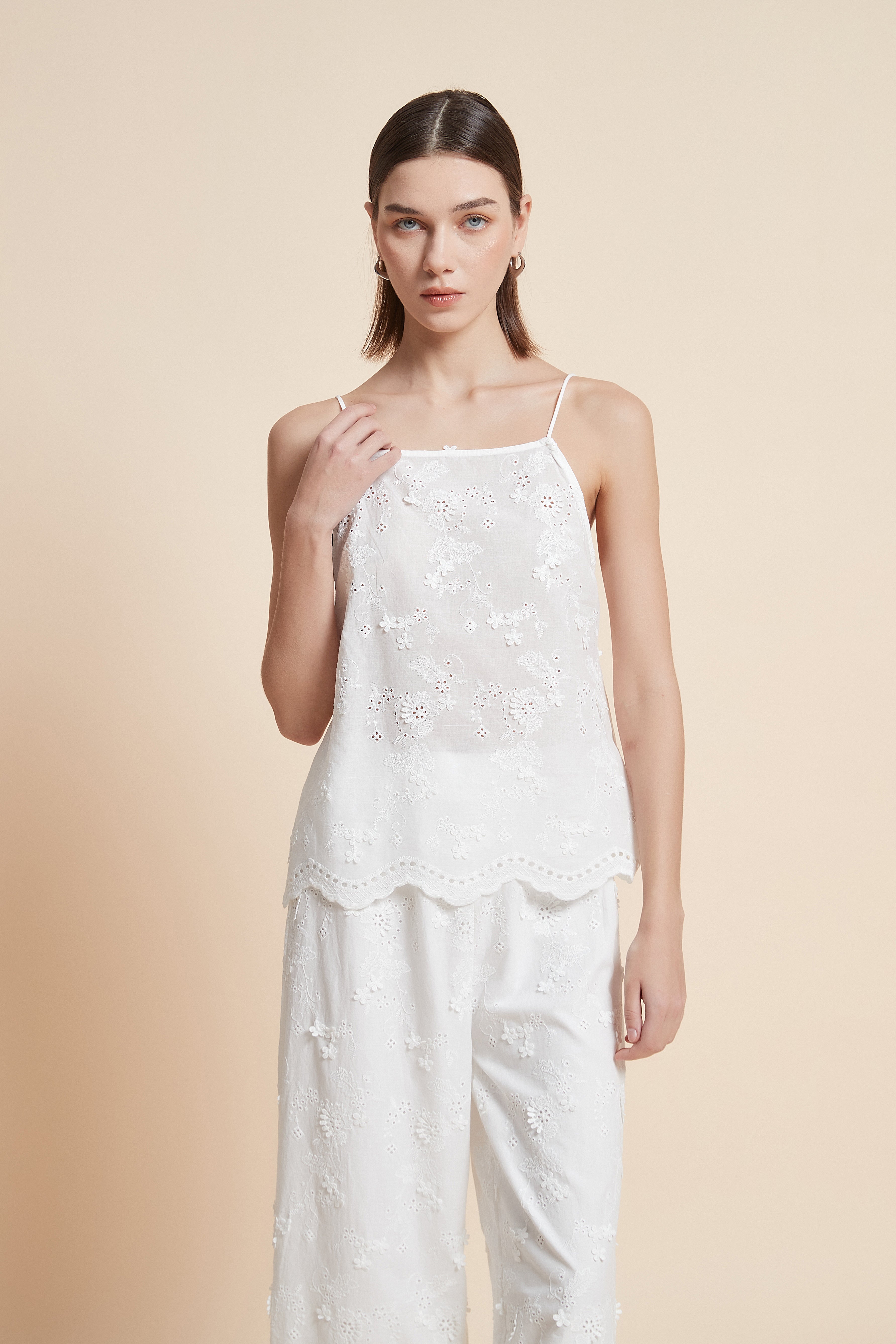 Waist-Length Lace Camisole Top