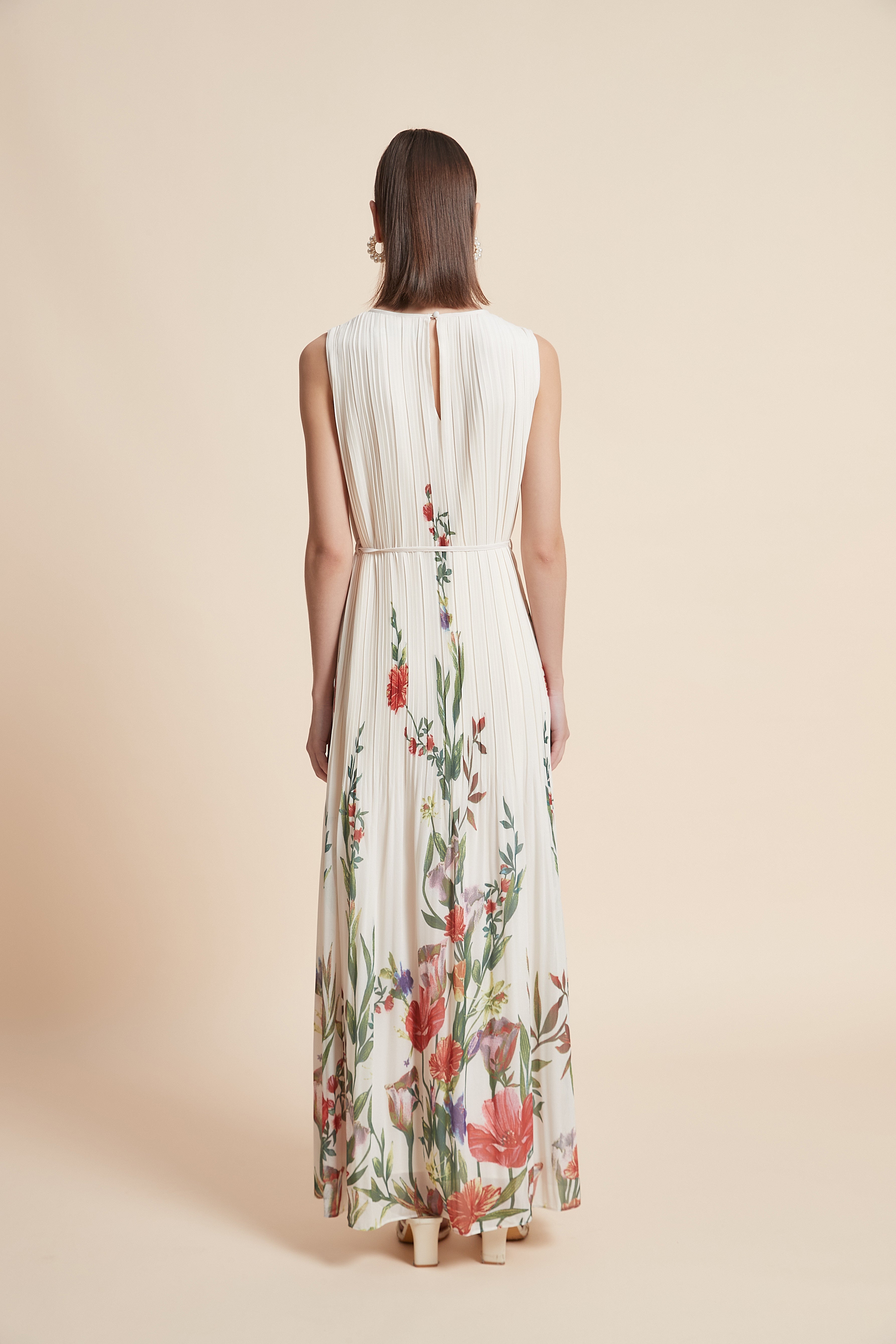 Print Sleeveless Long Dress
