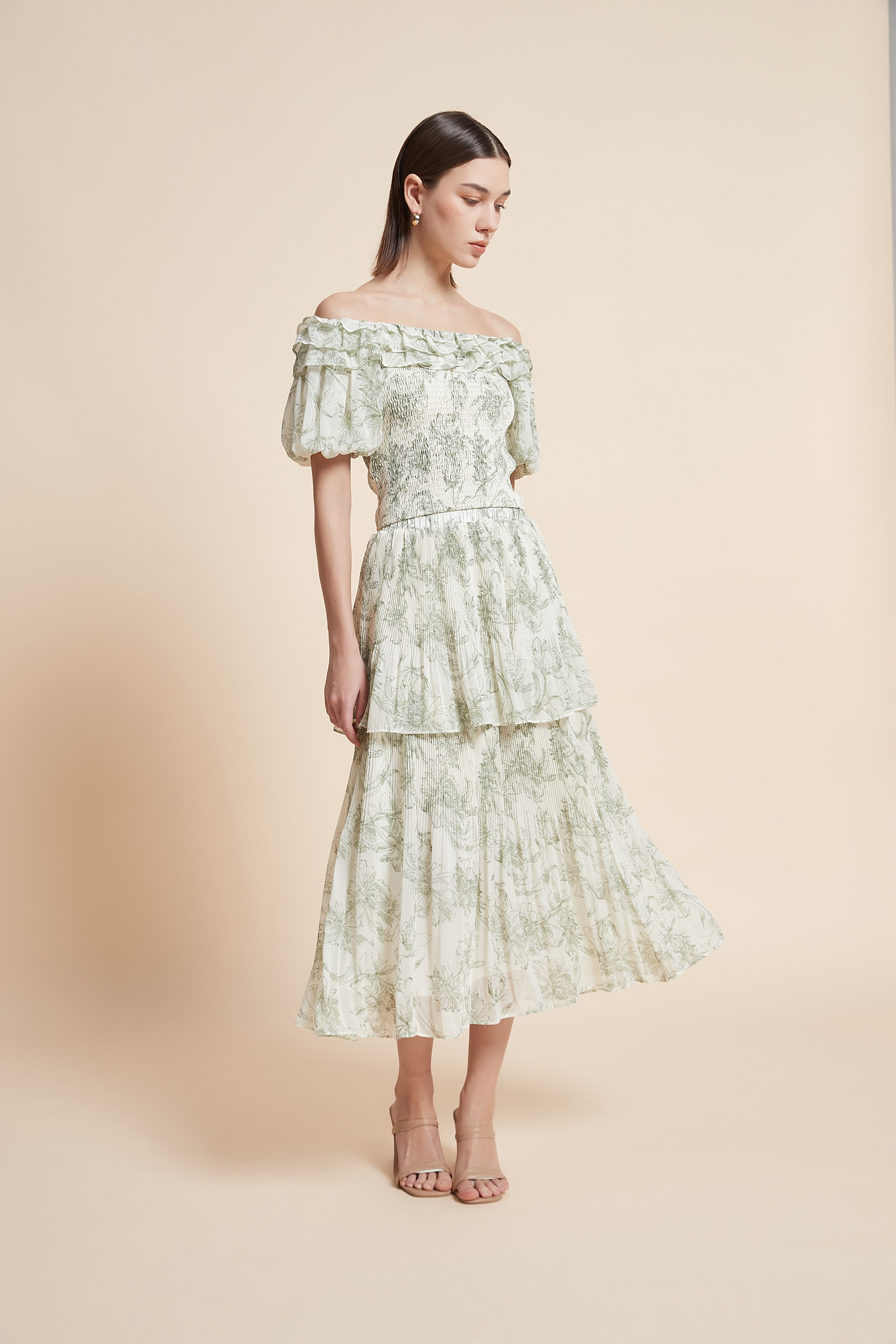 تنورة ميدي منقوشة أدوار