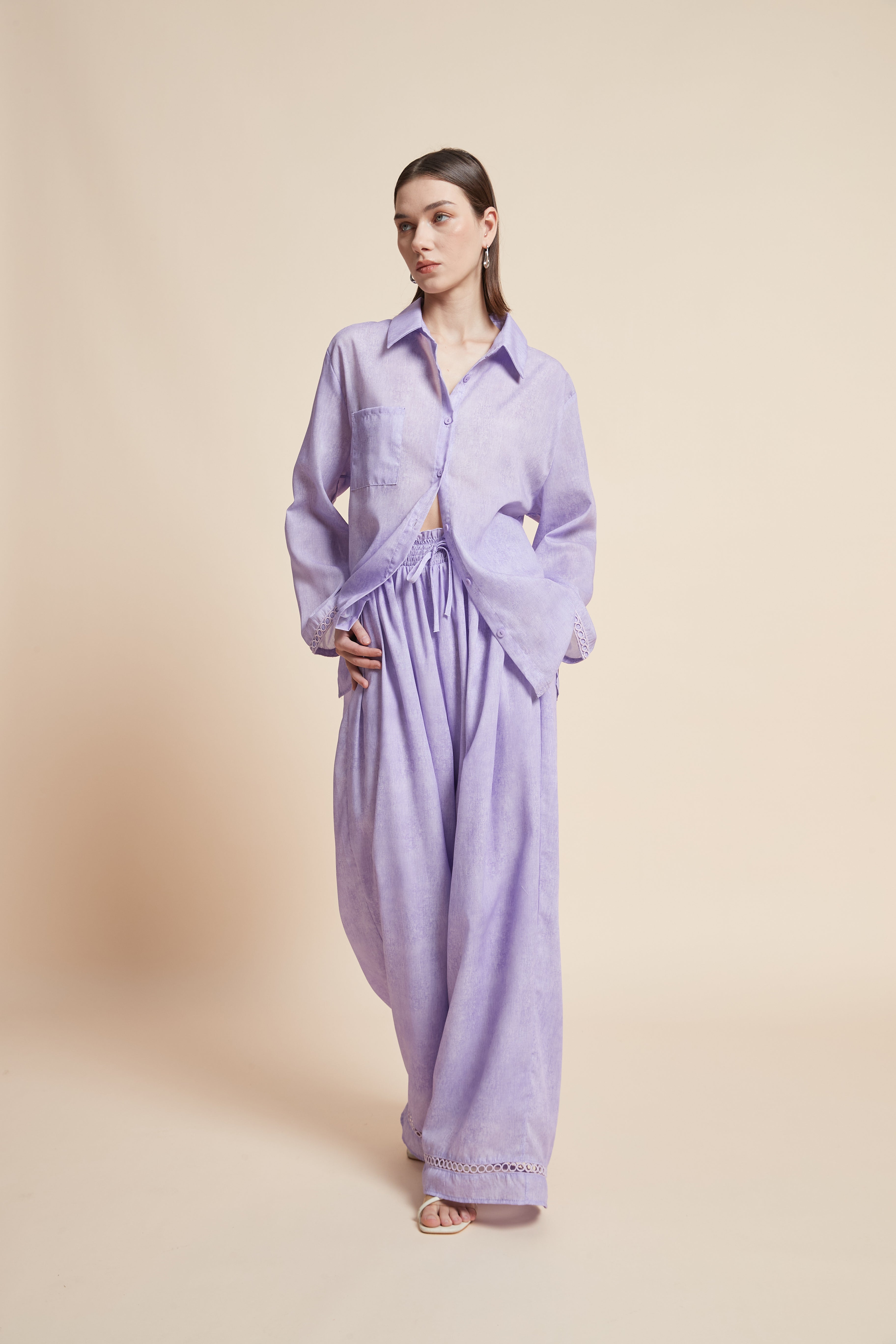 بنطلون واسع سادة