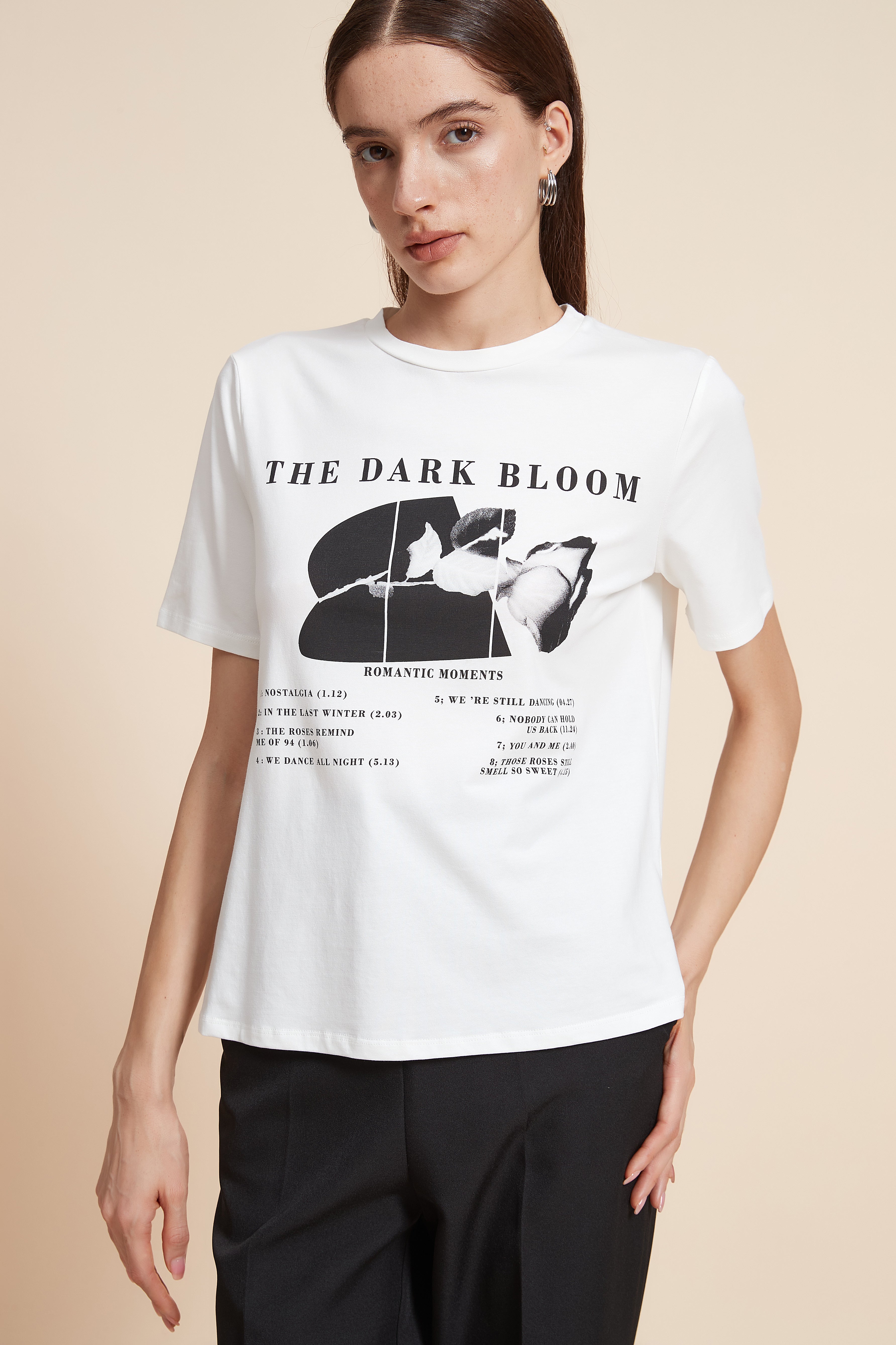 Printed  Plain Short Sleeve T-Shirt