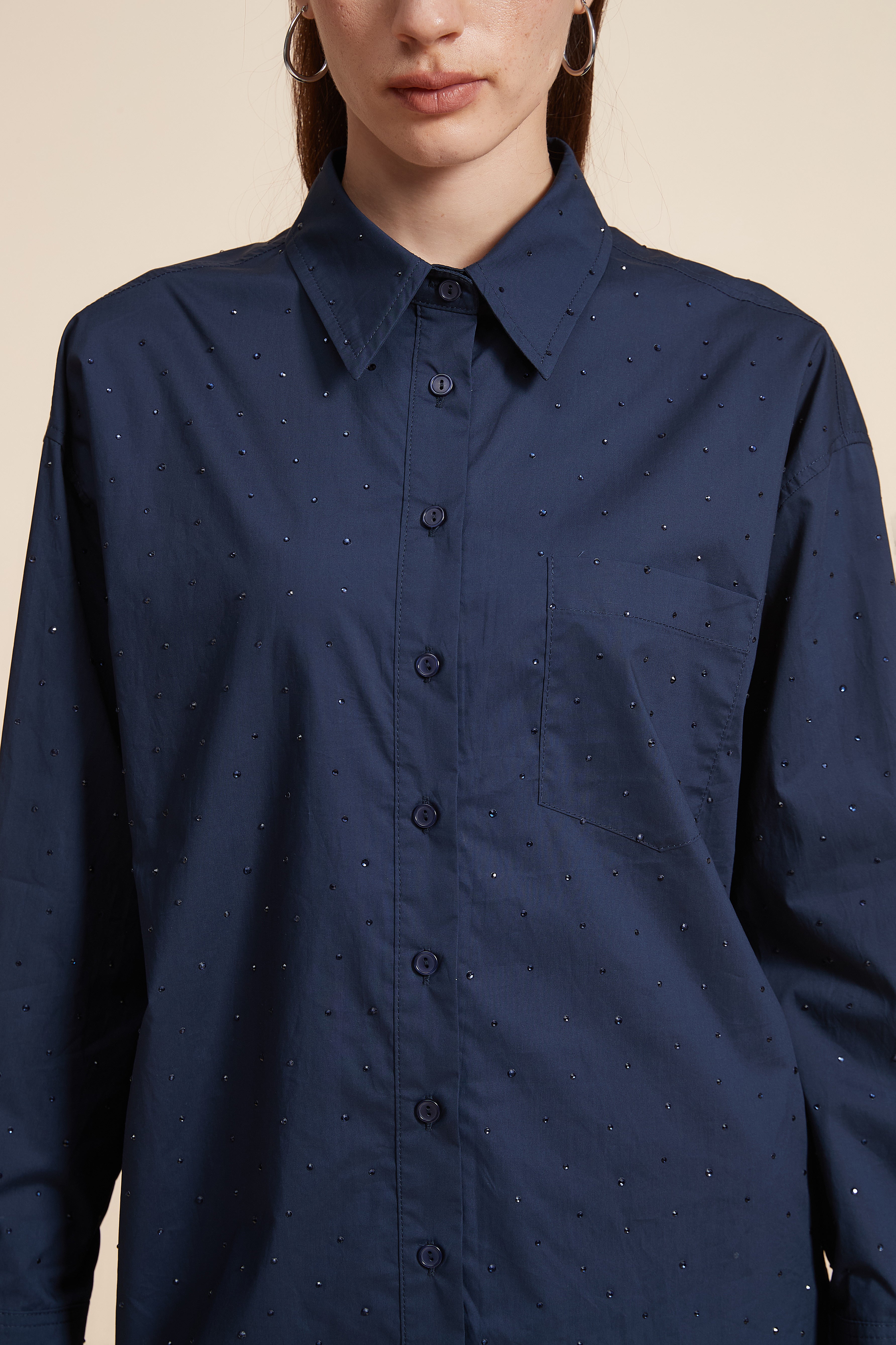 Plain Long Shirt with Long Sleeves