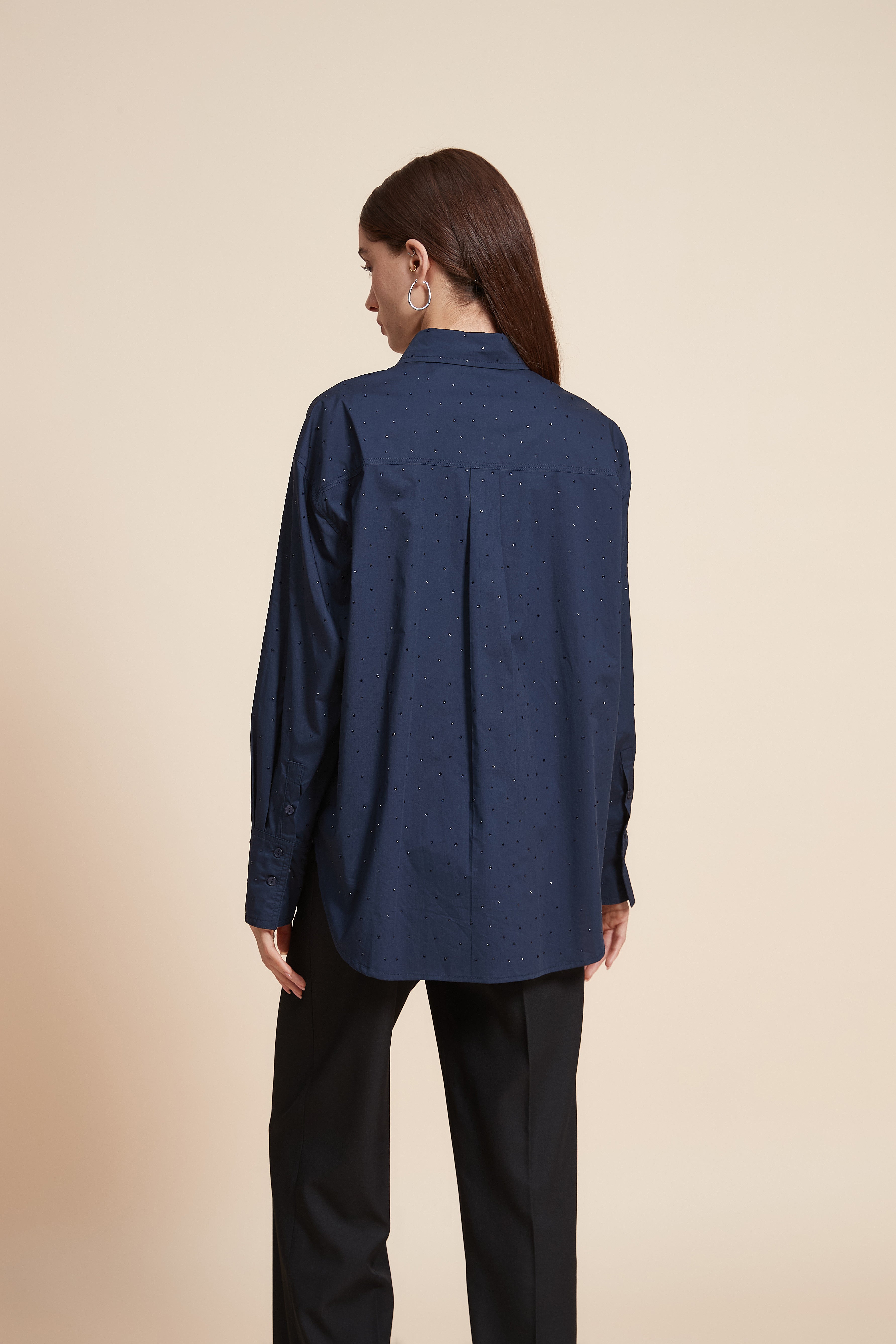 Plain Long Shirt with Long Sleeves