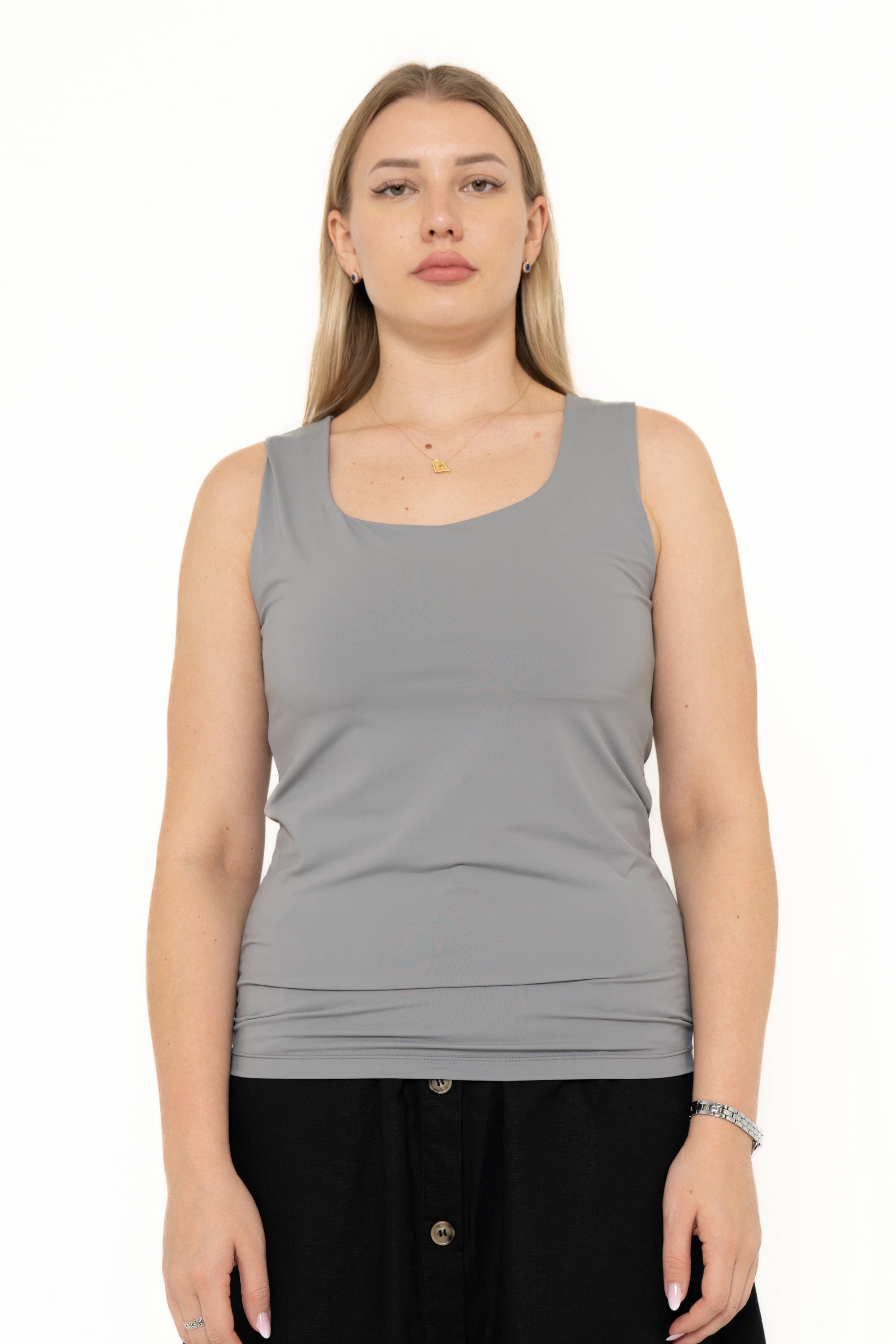 Yola Plain Tank Top with Straps