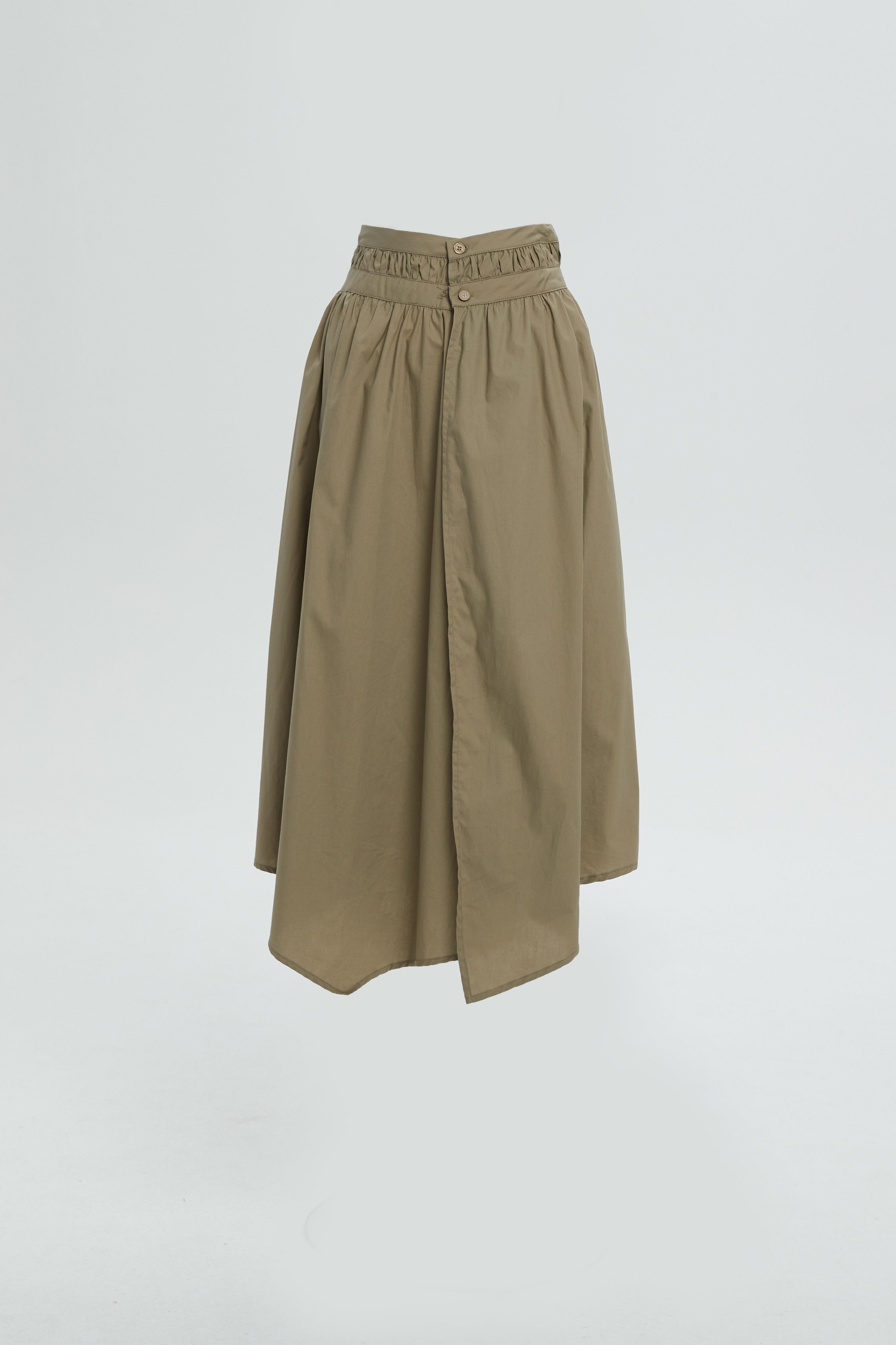Solid Midi Skirt
