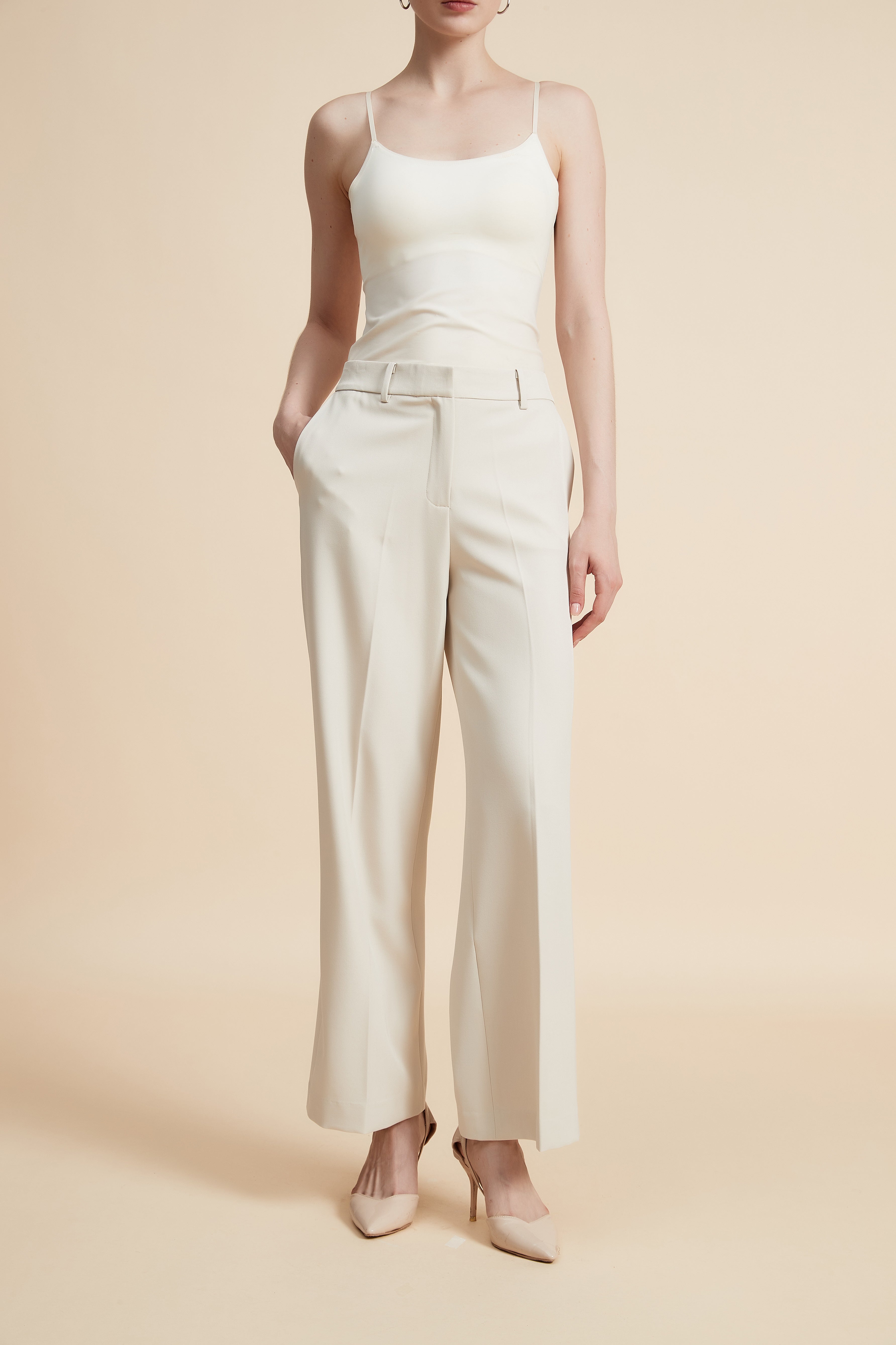 Wide Leg Classic Trousers