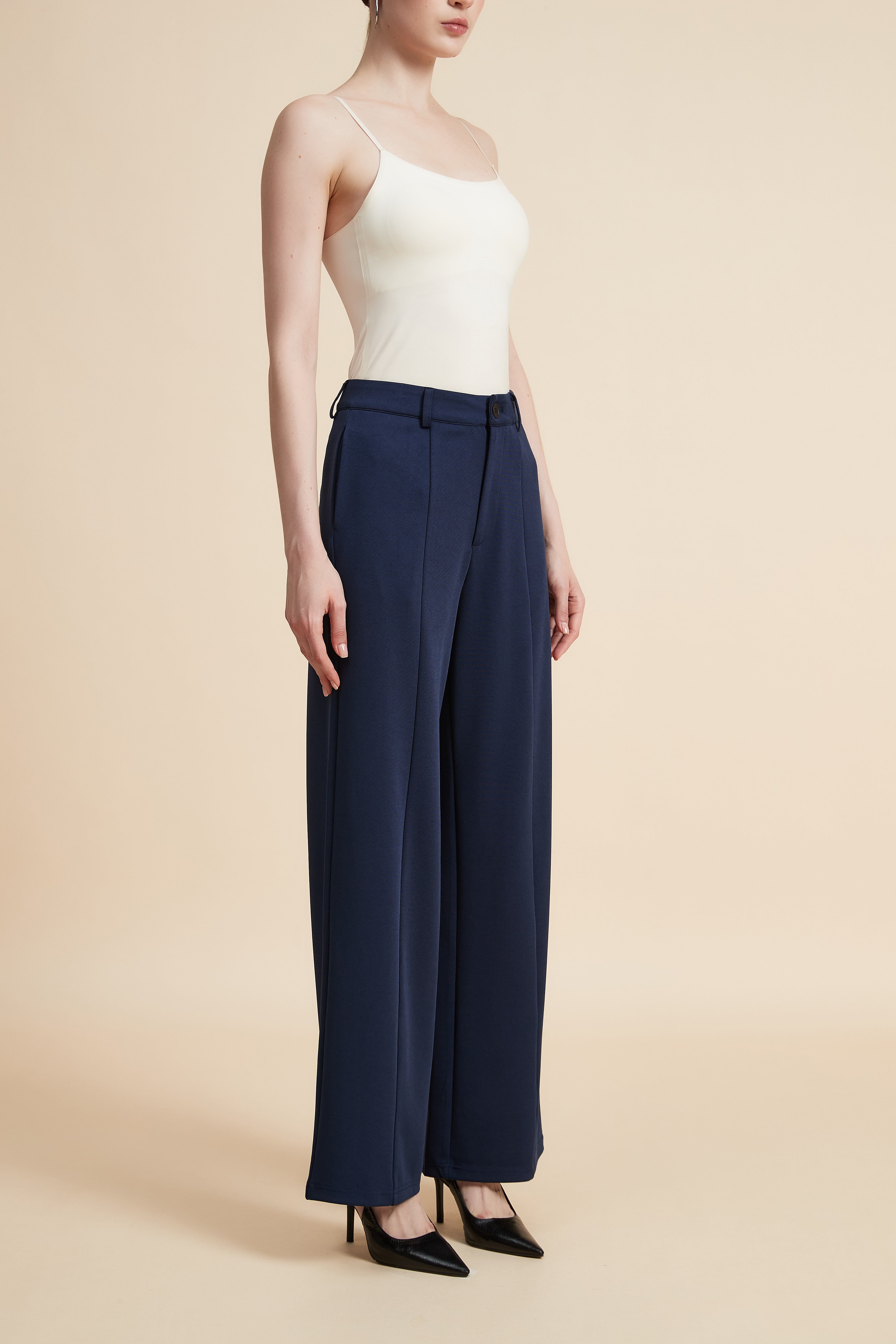 Wide Leg Solid Pants