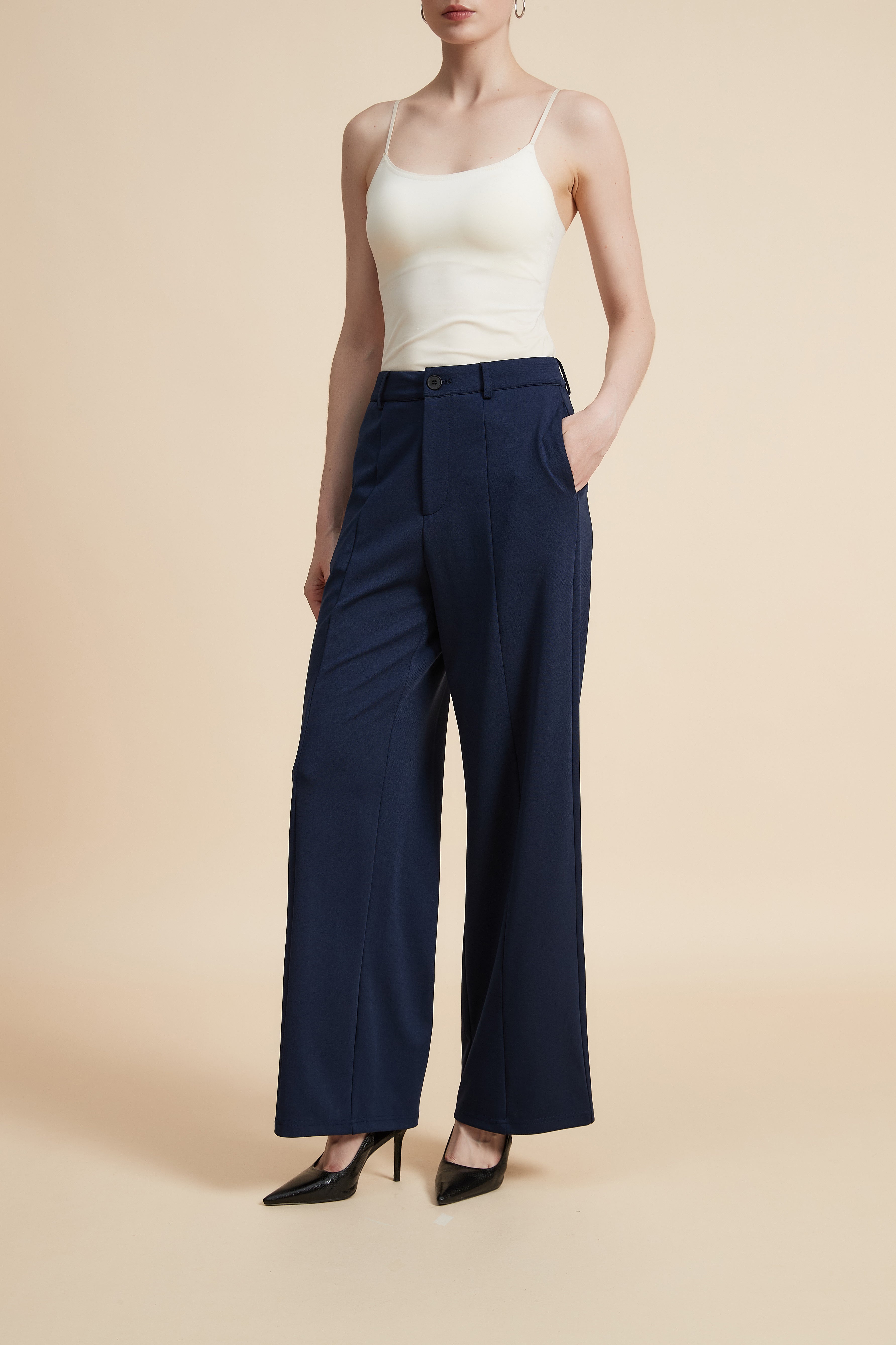 Wide Leg Solid Pants