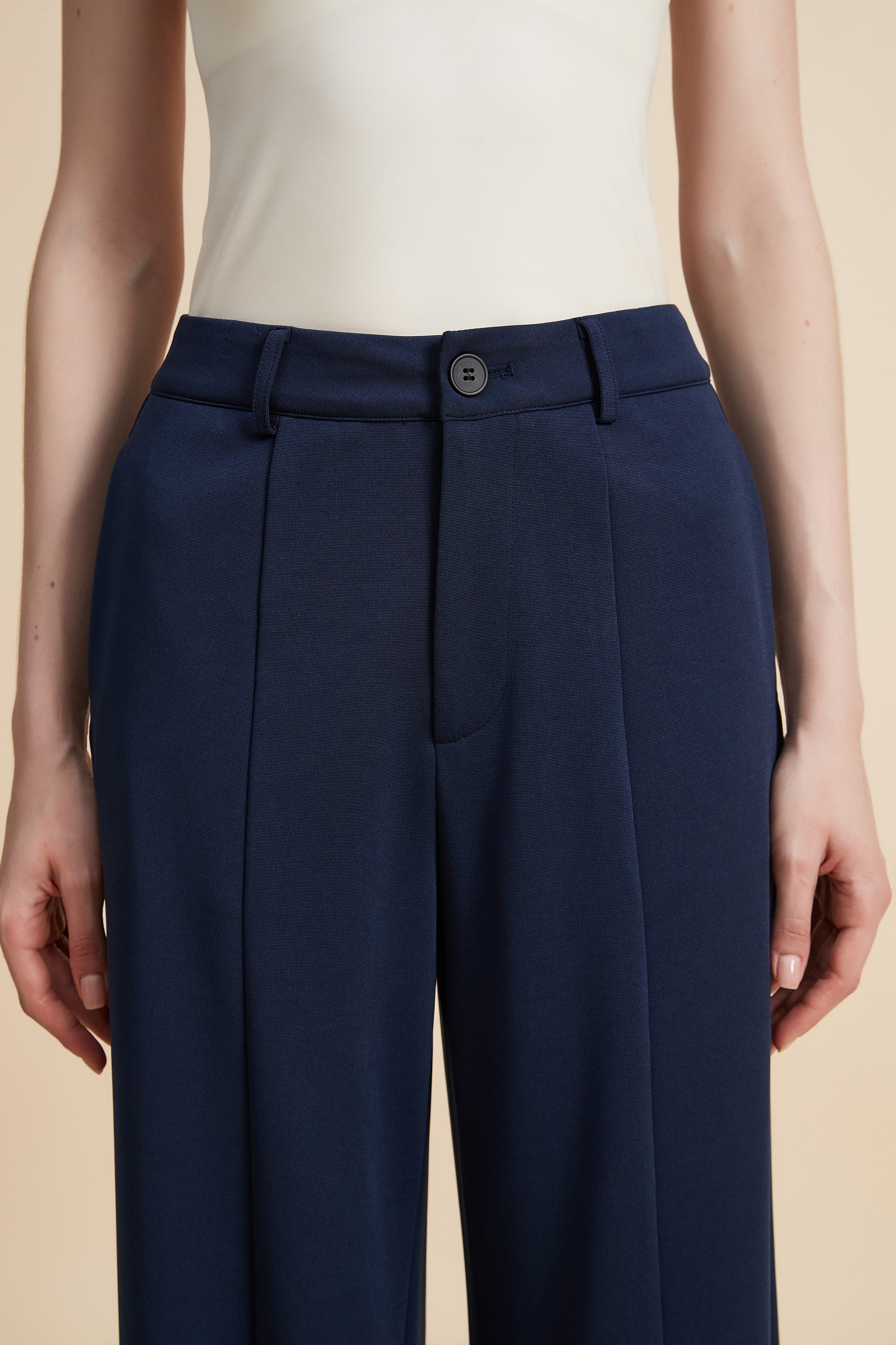 Wide Leg Solid Pants