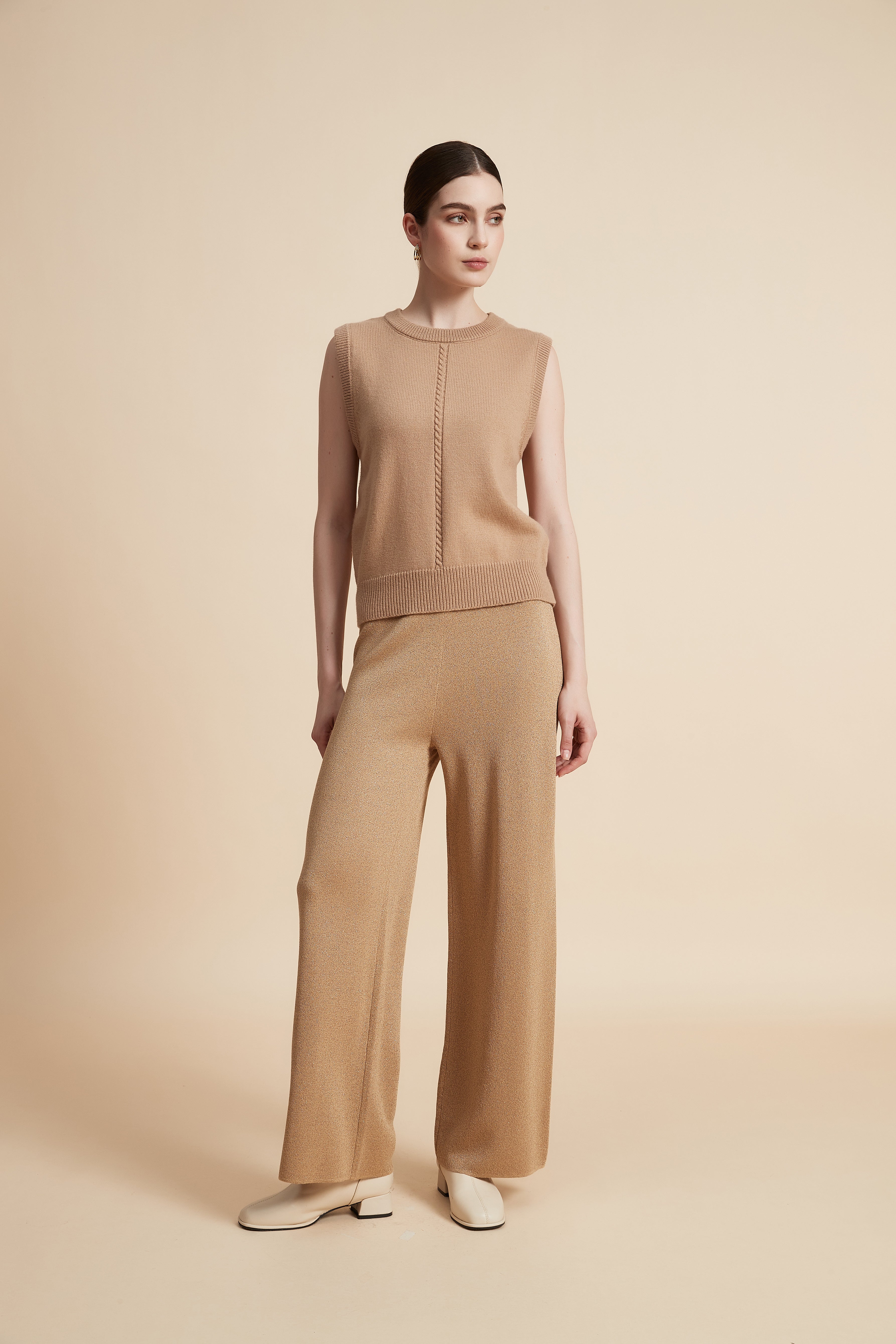 Wide Leg Solid Long Pants