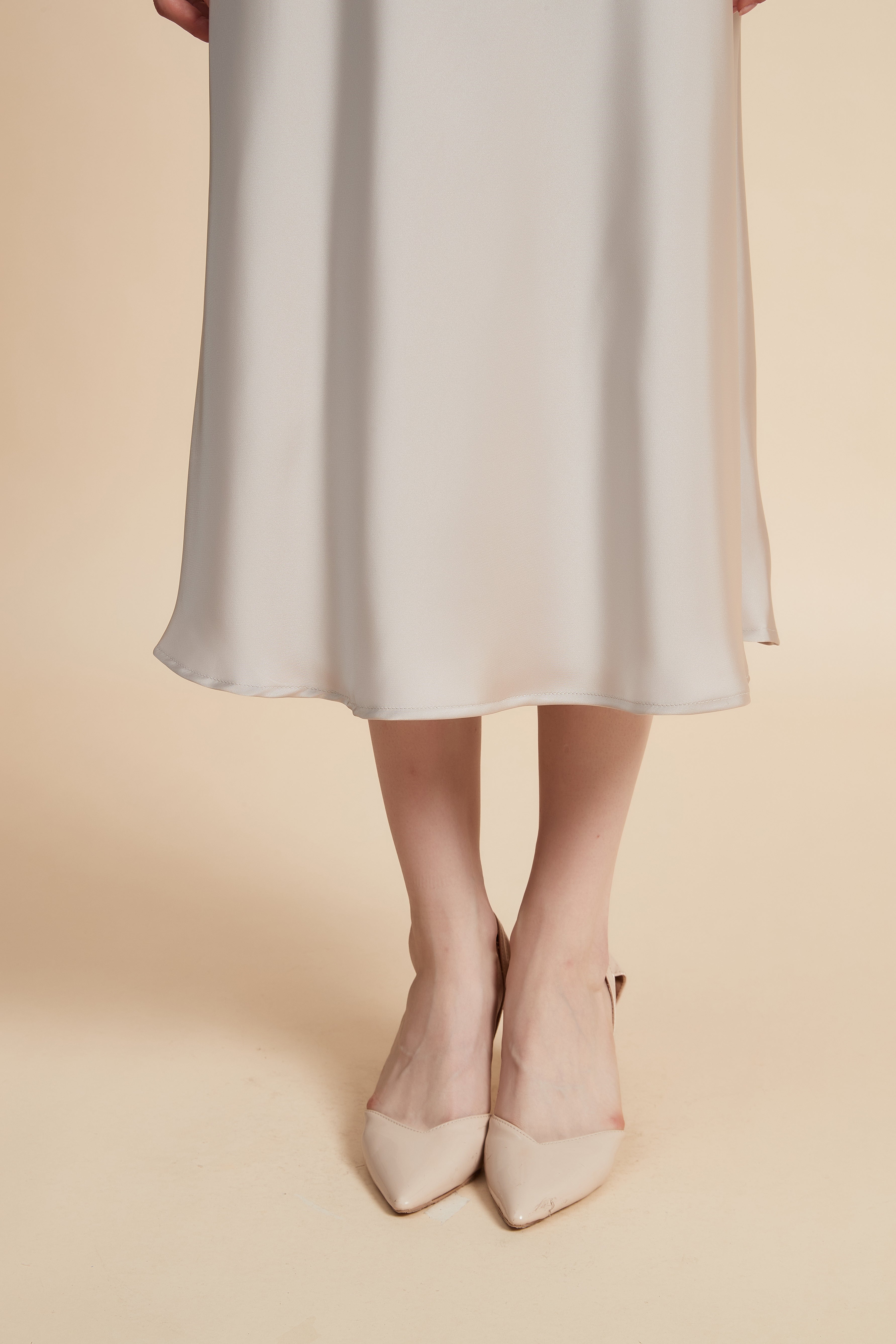 Solid Midi Skirt