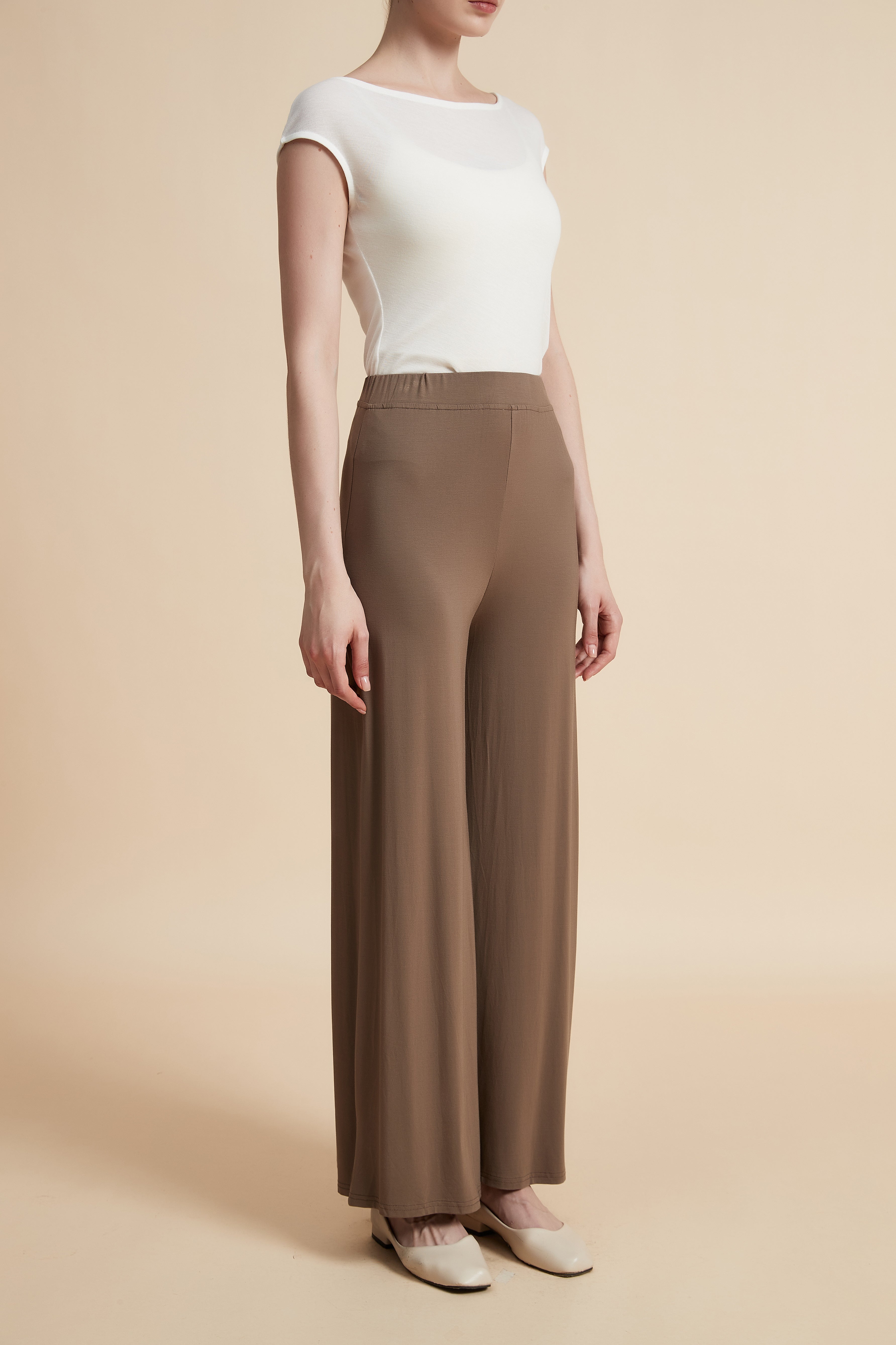 Wide Leg Solid Pants