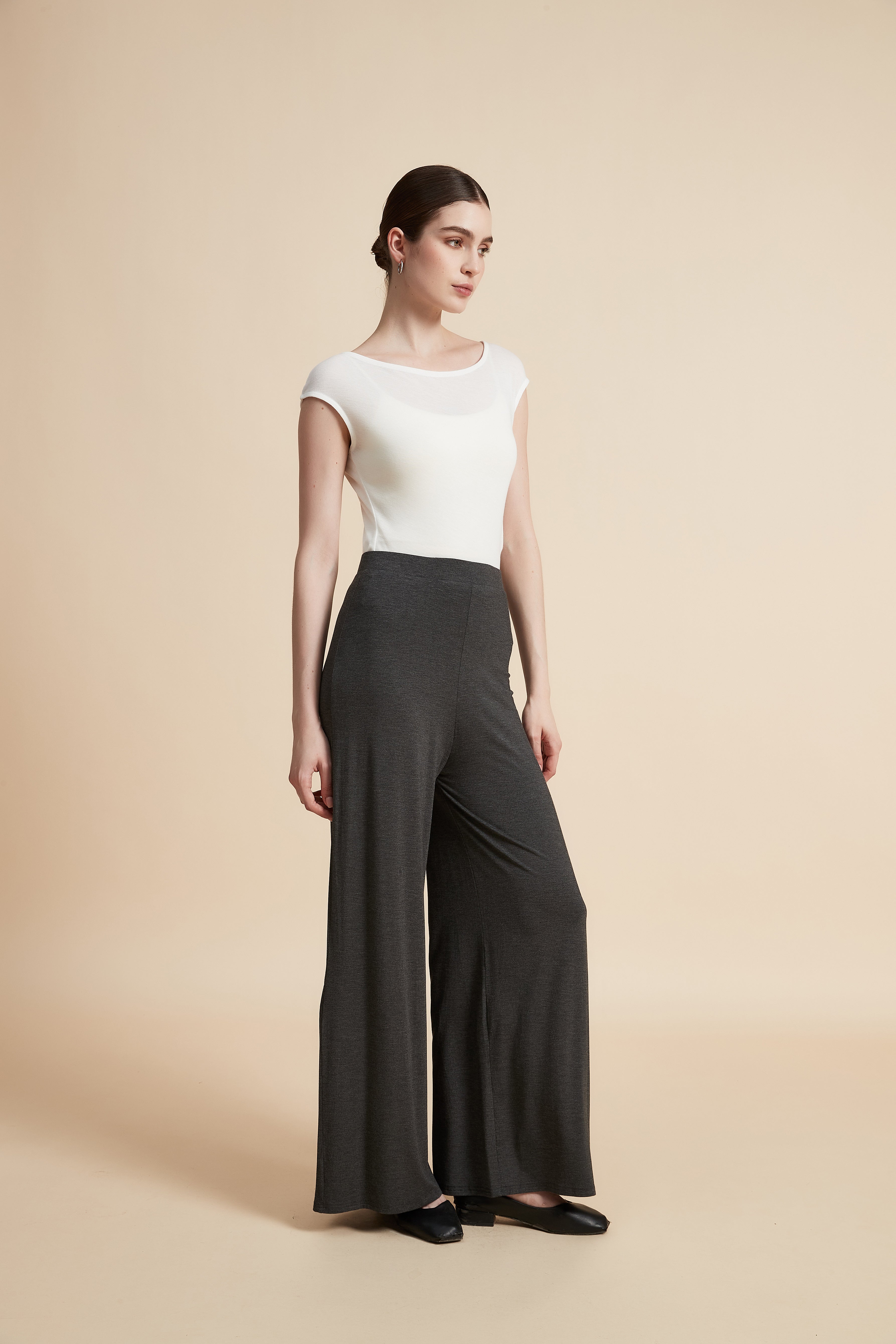 Wide Leg Solid Pants