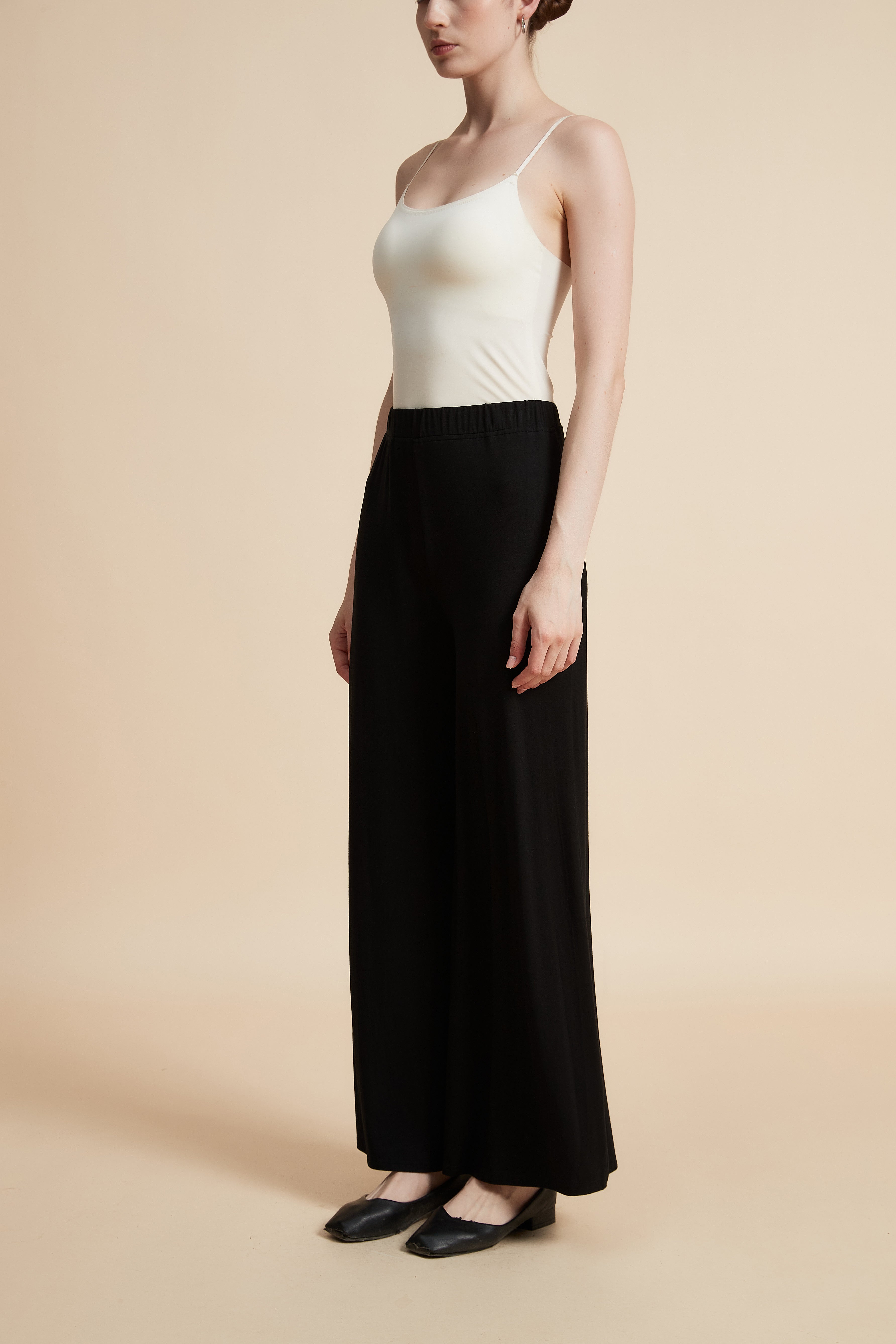 Wide Leg Solid Pants