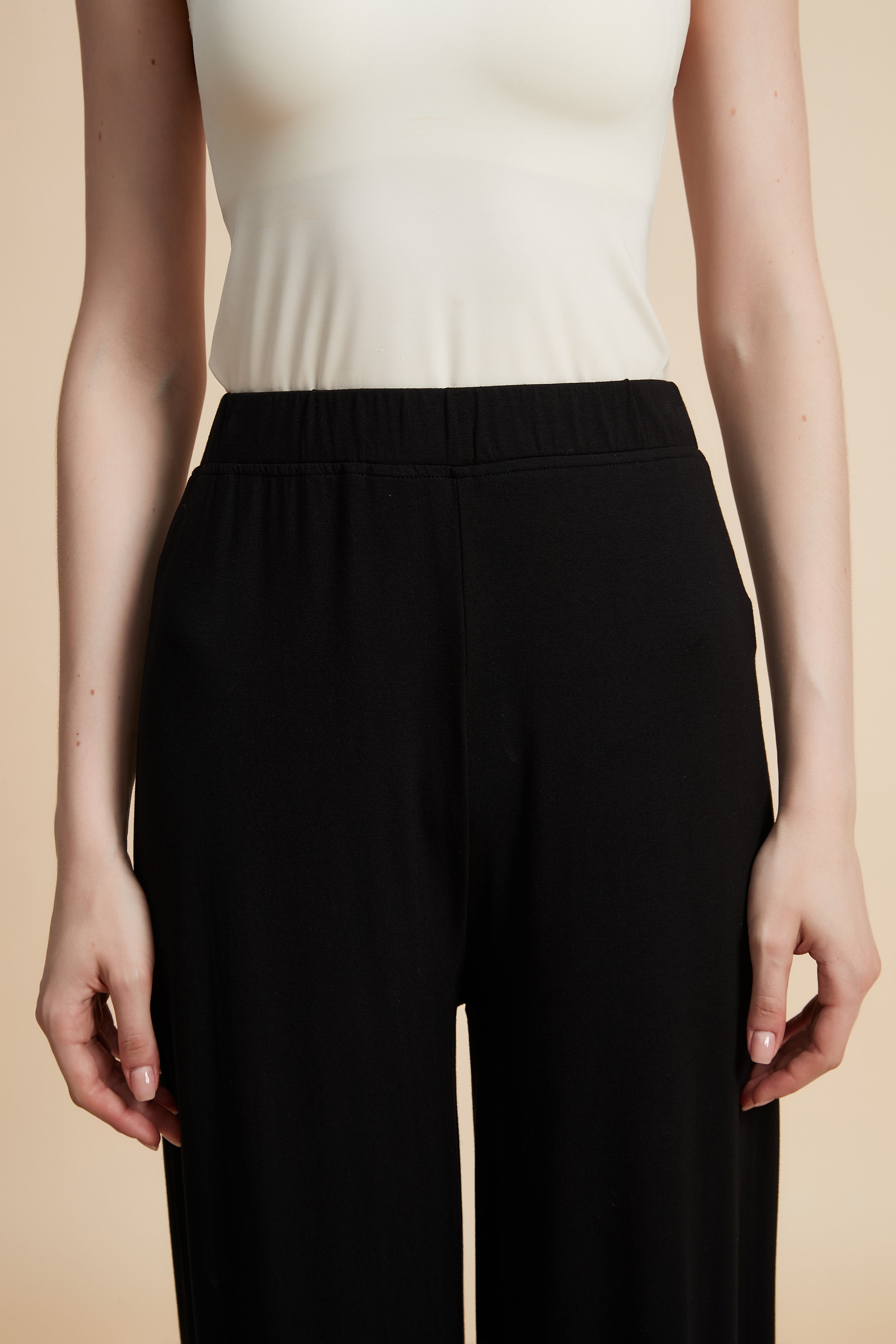 Wide Leg Solid Pants