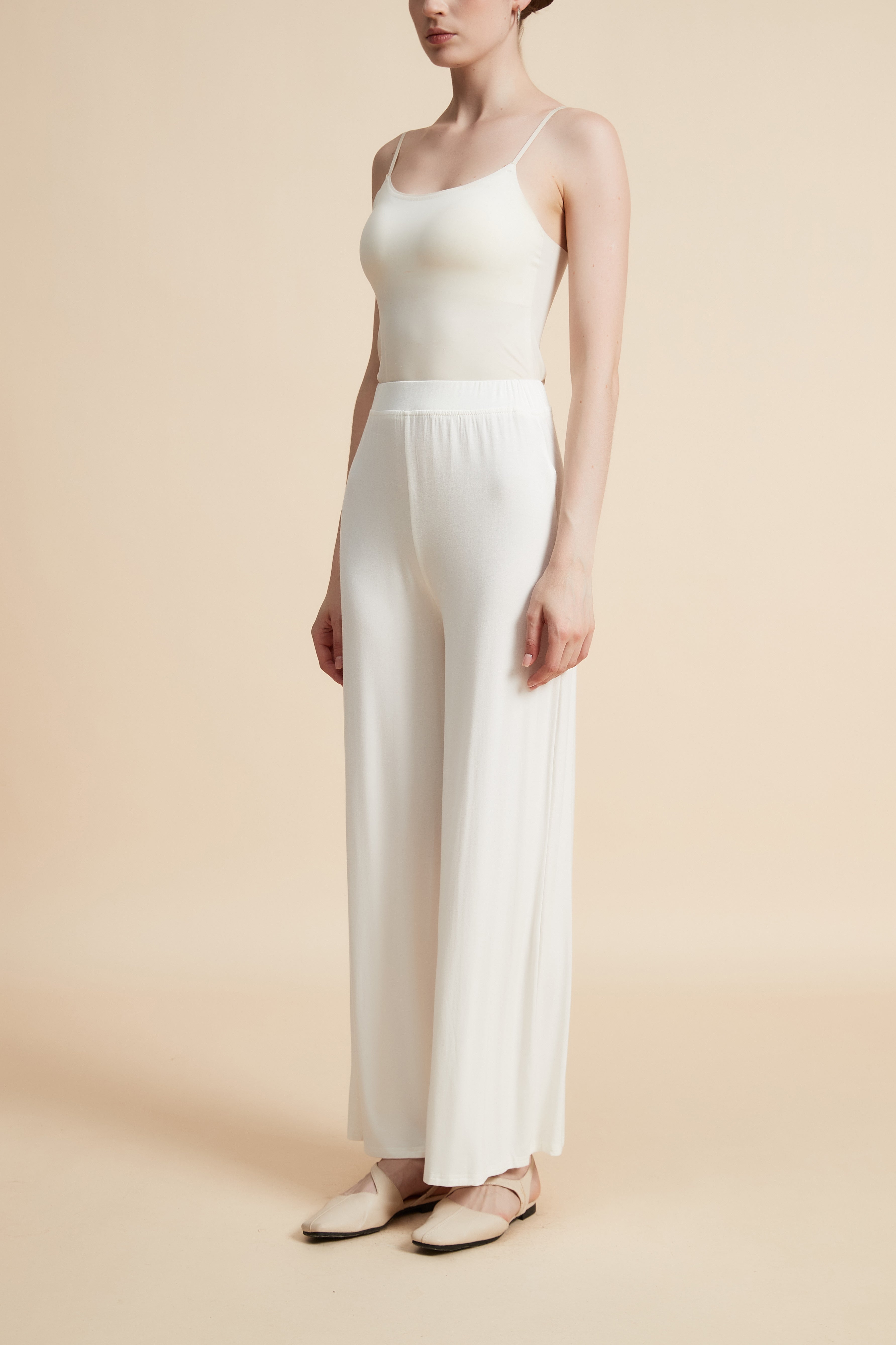 Wide Leg Solid Pants
