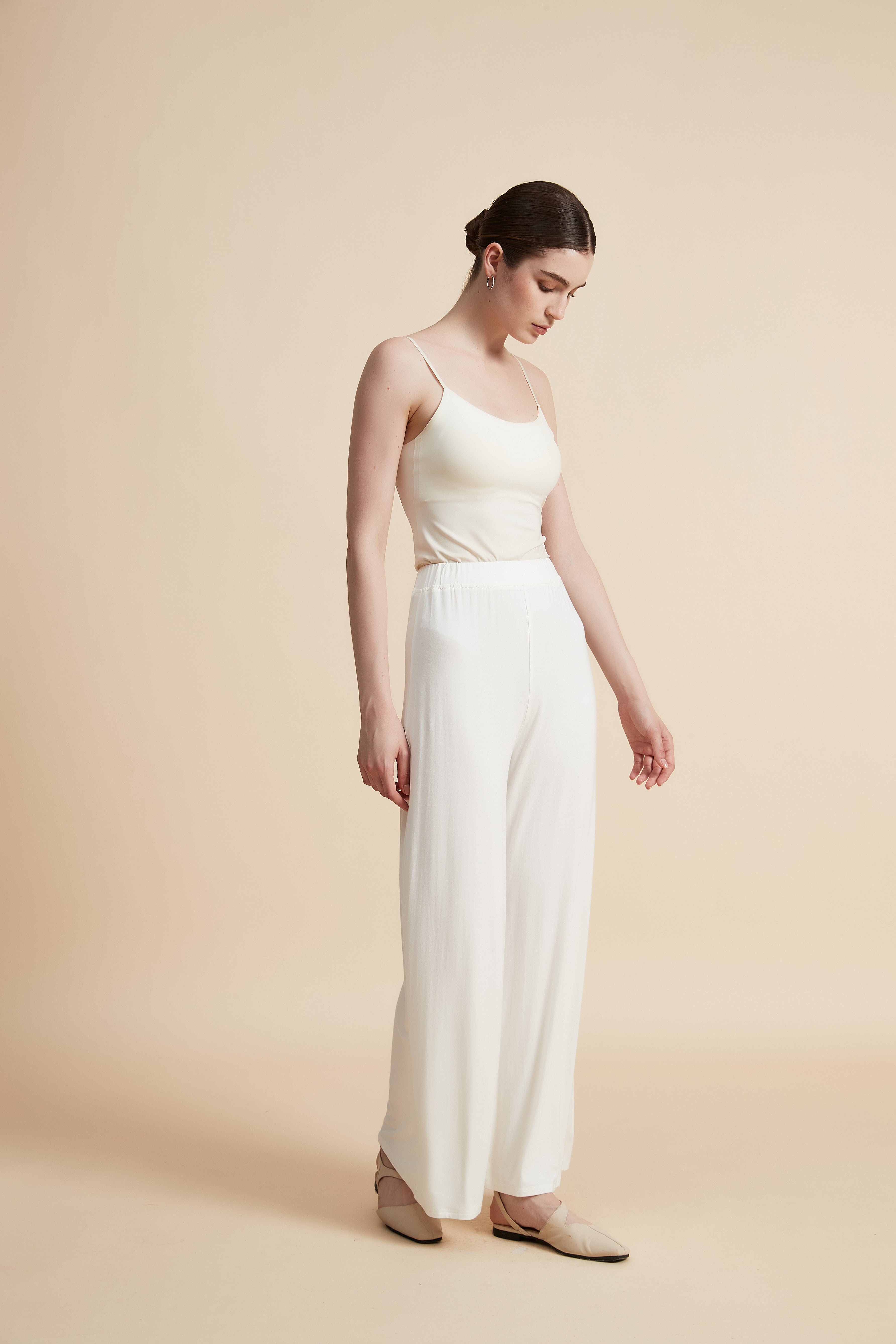 Wide Leg Solid Pants