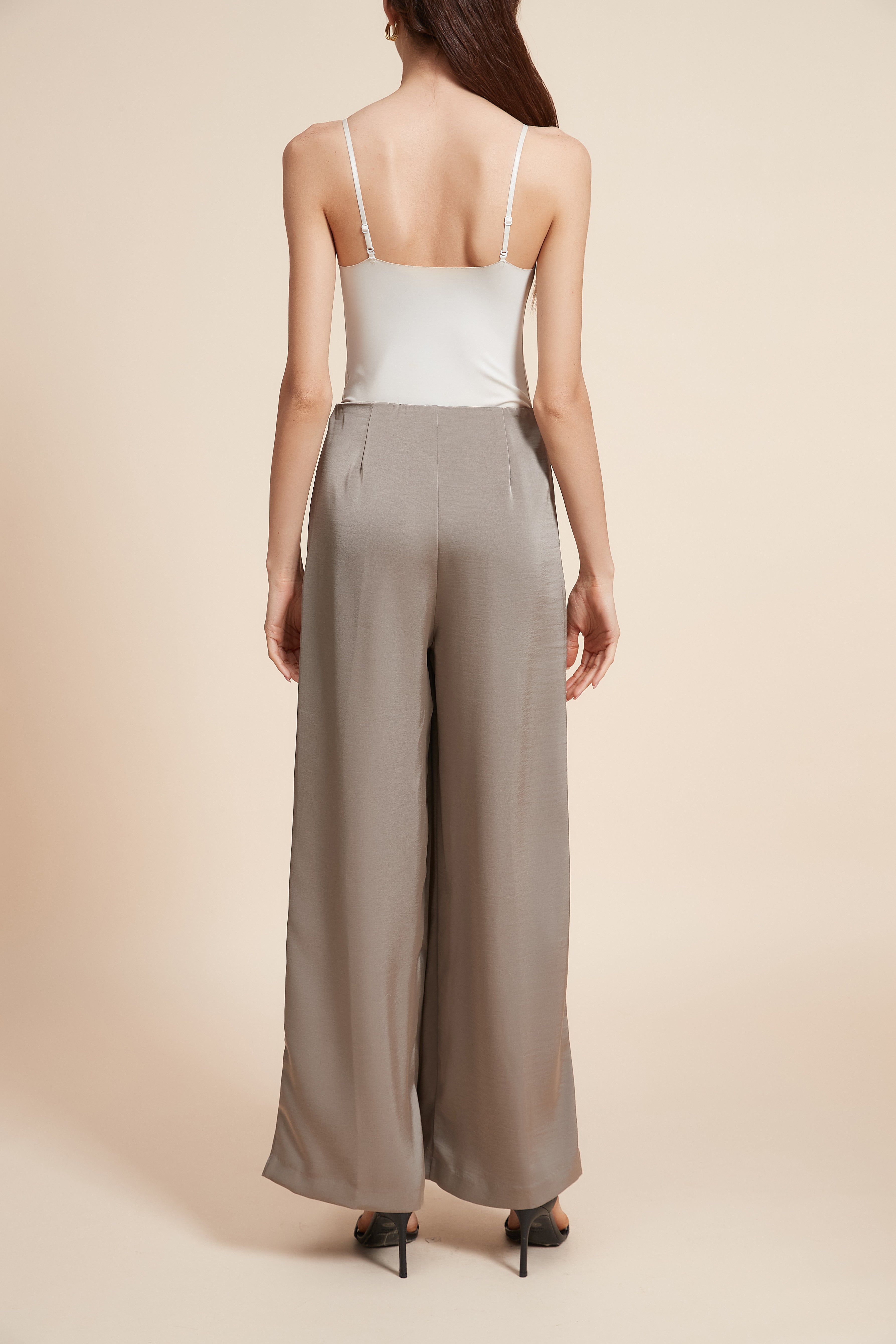 Print Wide-Leg Long Trousers