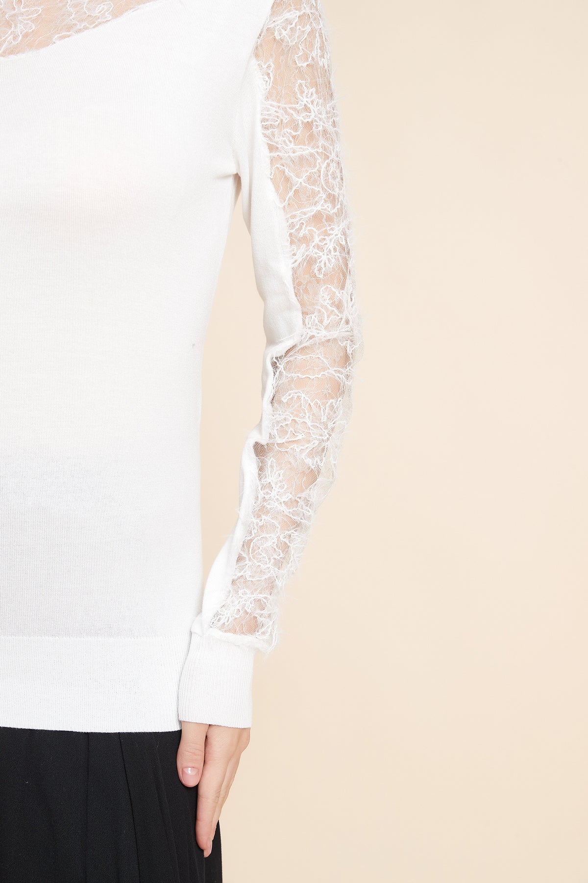 Long Sleeve Top With Lace Details