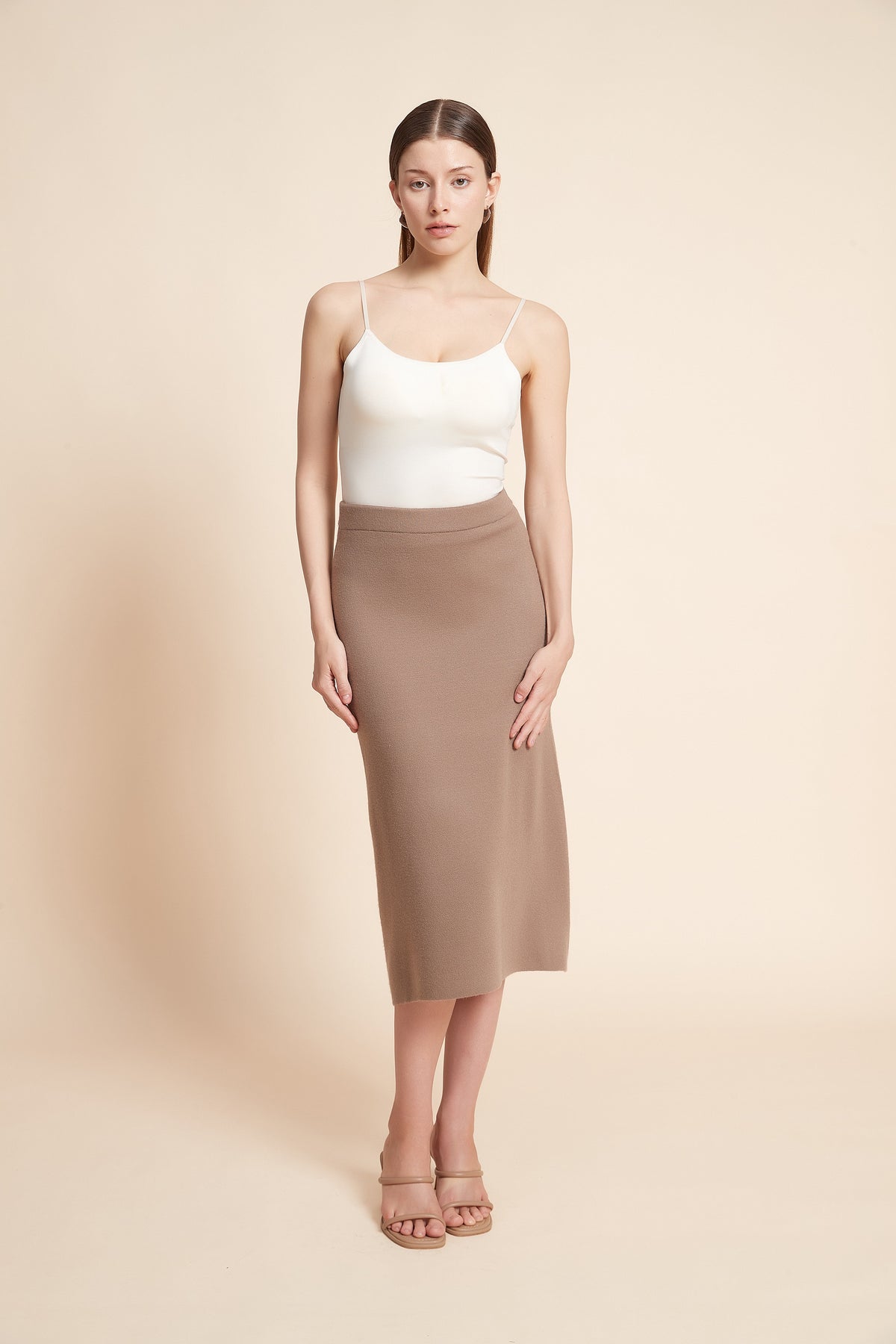 Plain Midi Skirt