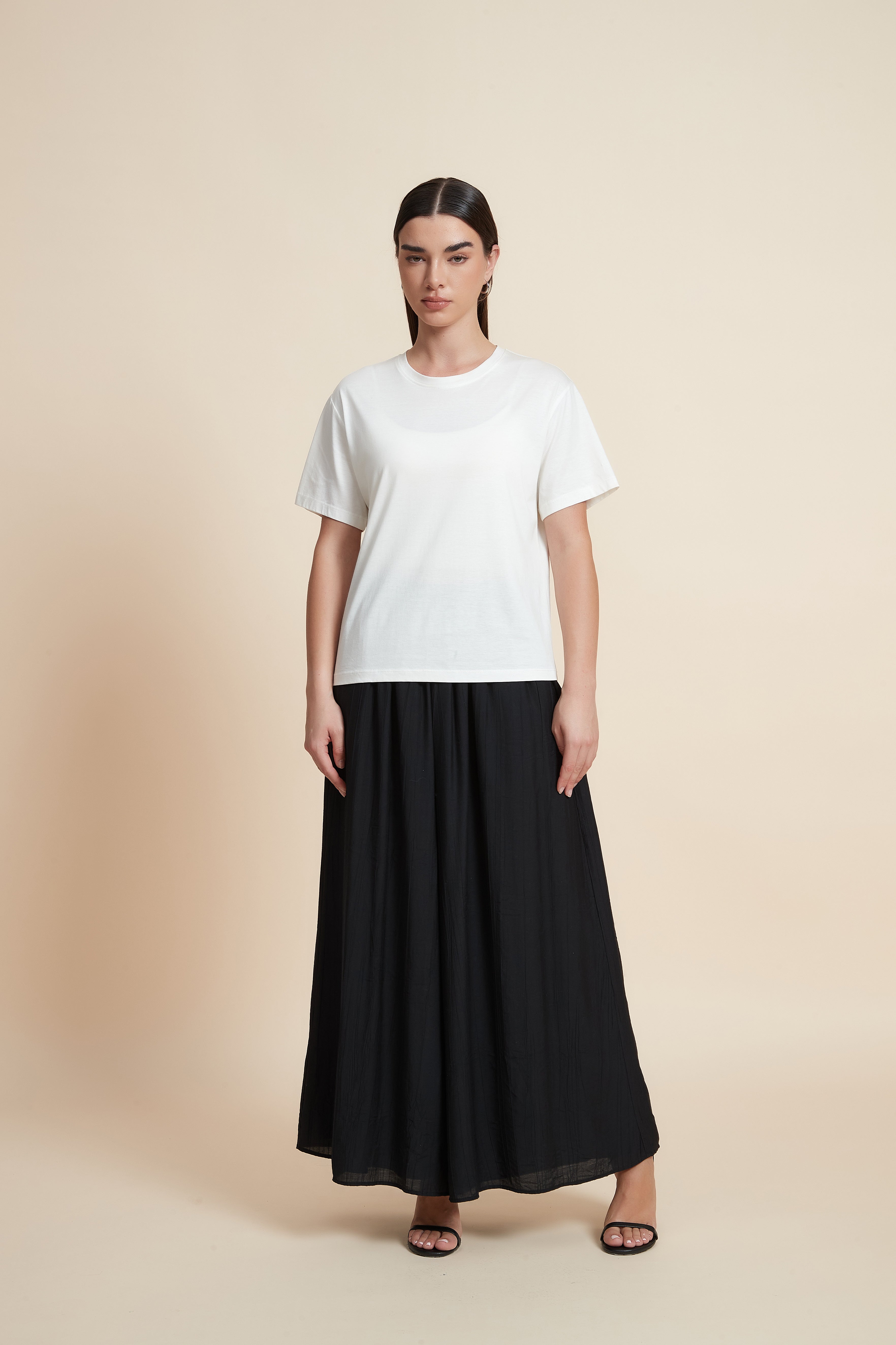 بنطلون طويل وايد ليج سادة