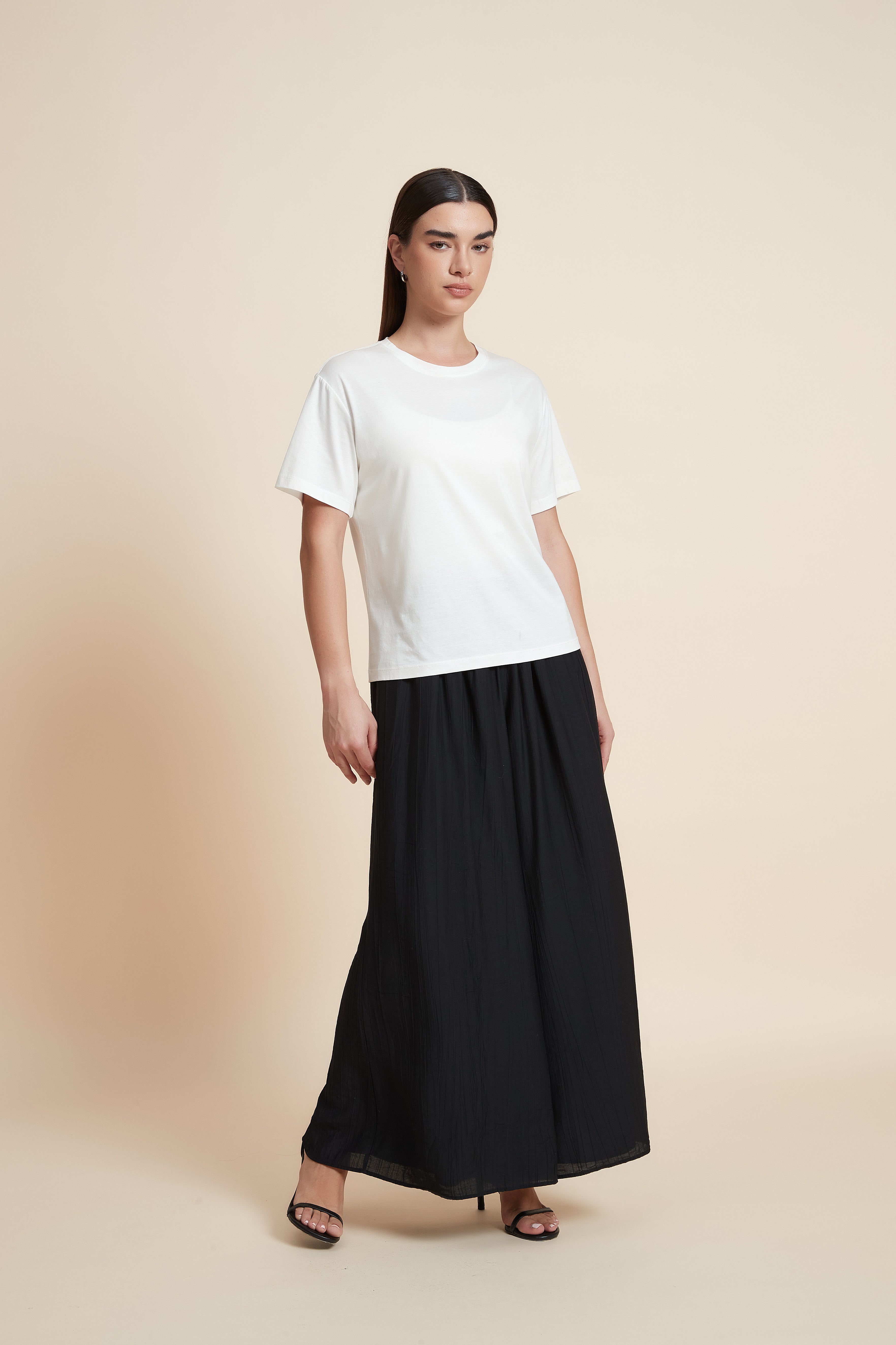 بنطلون طويل وايد ليج سادة