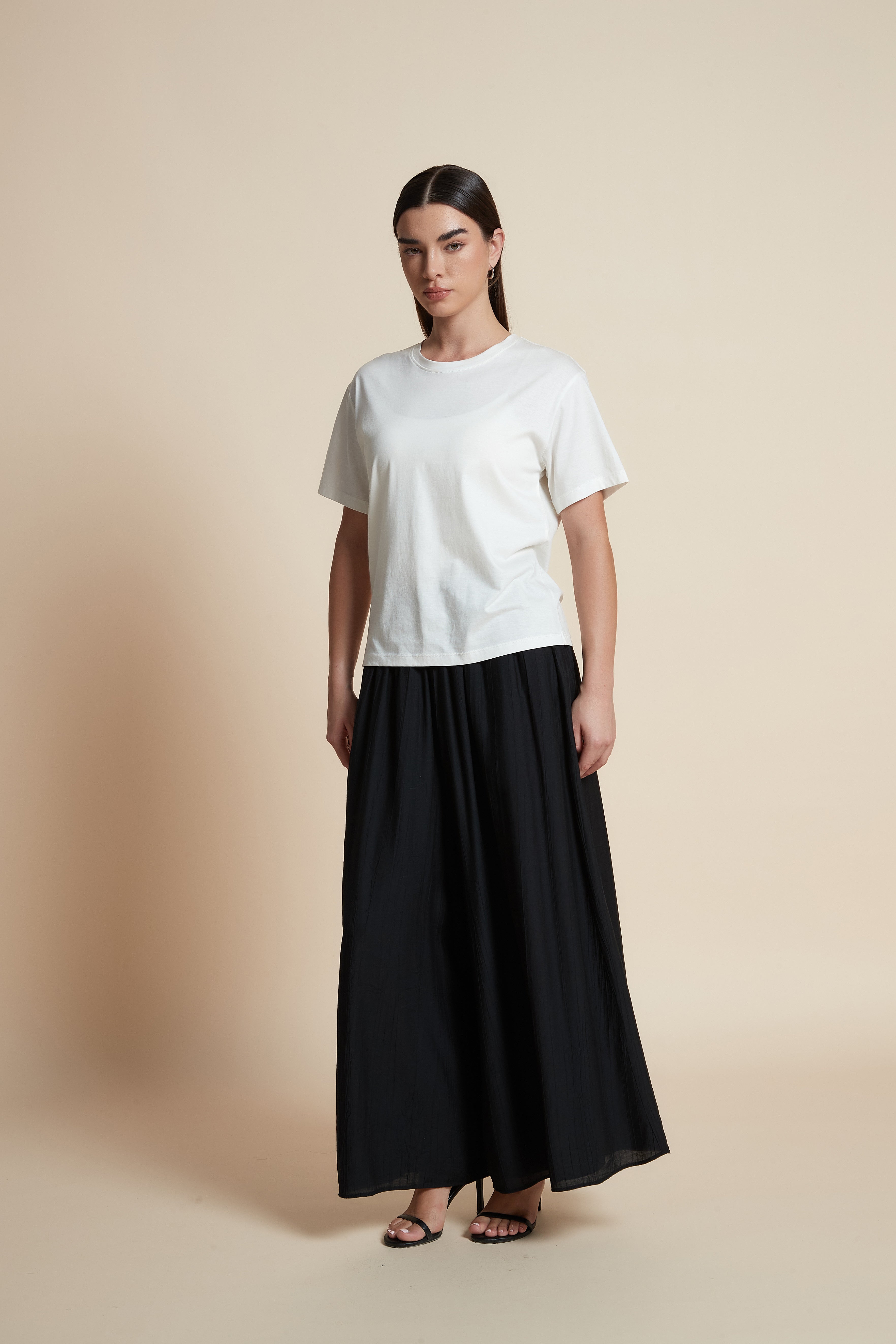 بنطلون طويل وايد ليج سادة