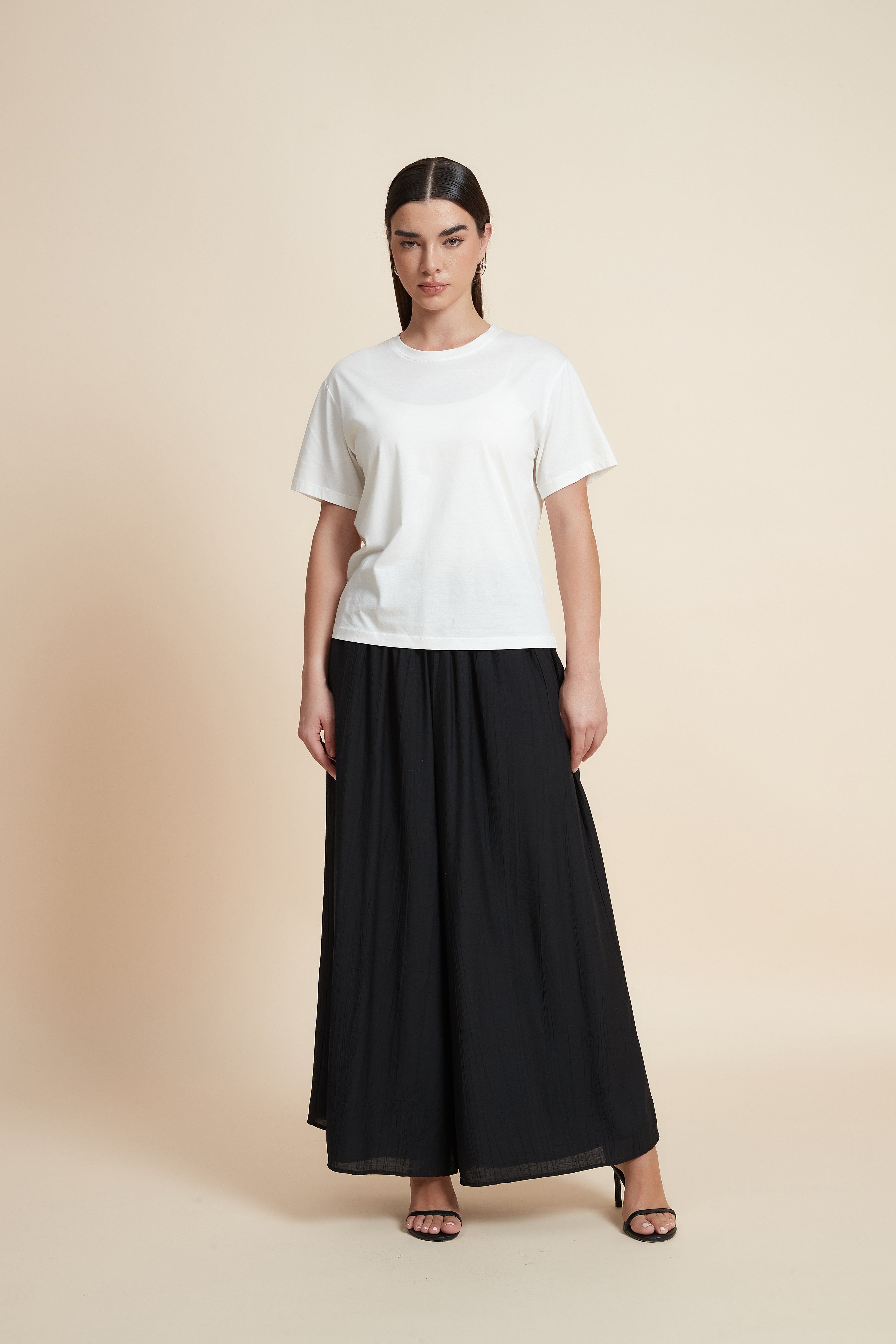 بنطلون طويل وايد ليج سادة