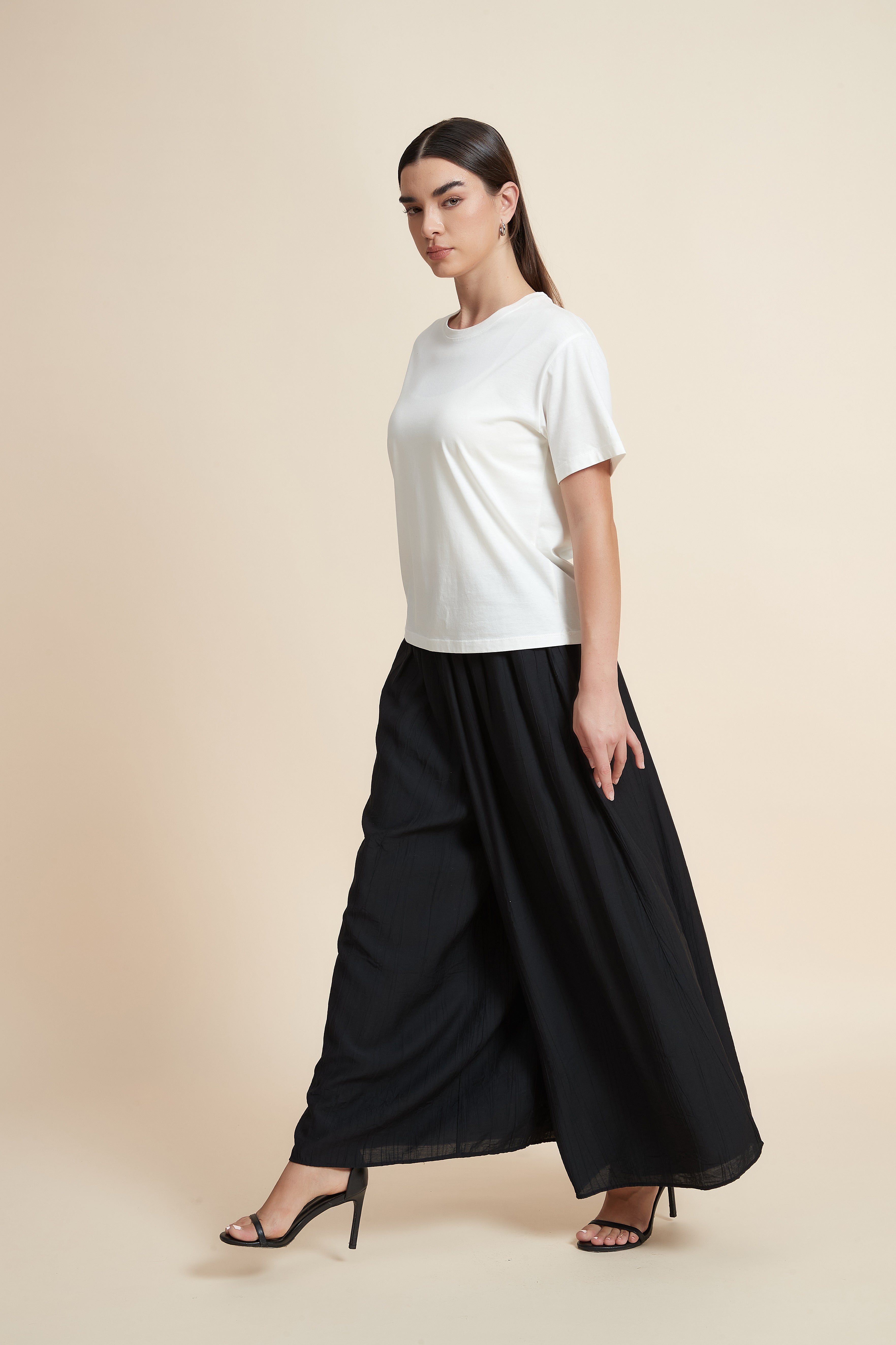 بنطلون طويل وايد ليج سادة