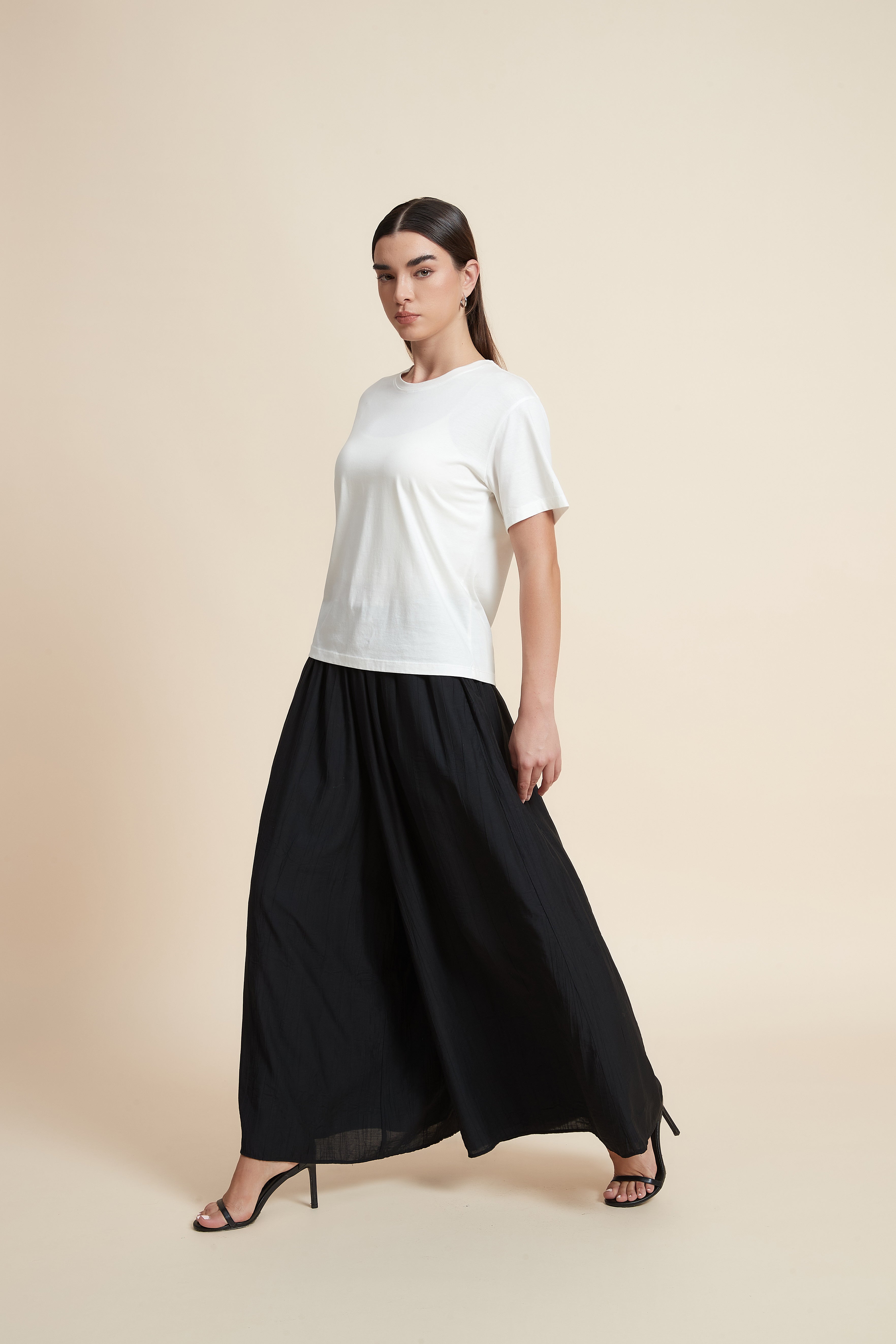 بنطلون طويل وايد ليج سادة