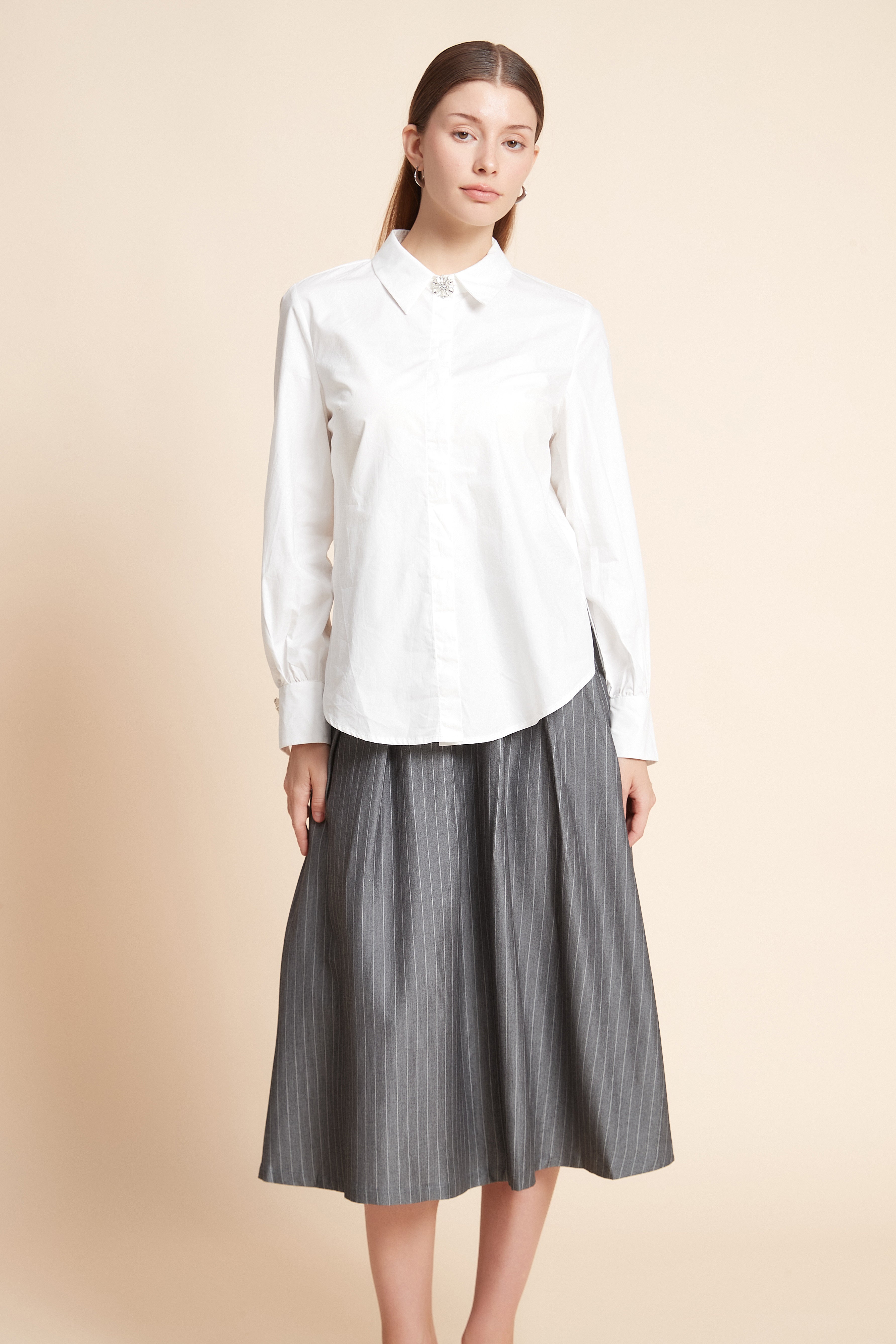 Hip-Length Long Sleeve Shirt