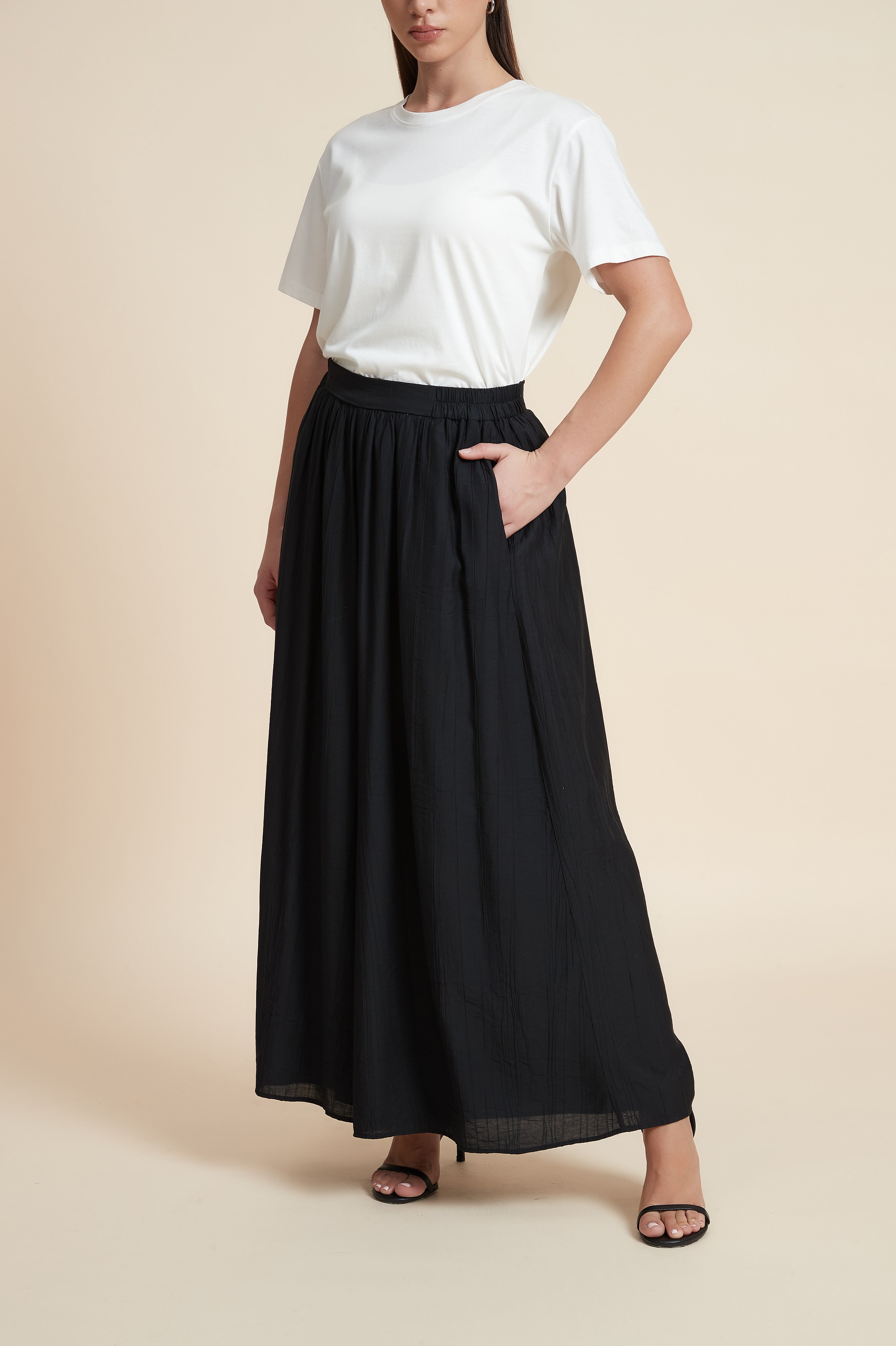 بنطلون طويل وايد ليج سادة