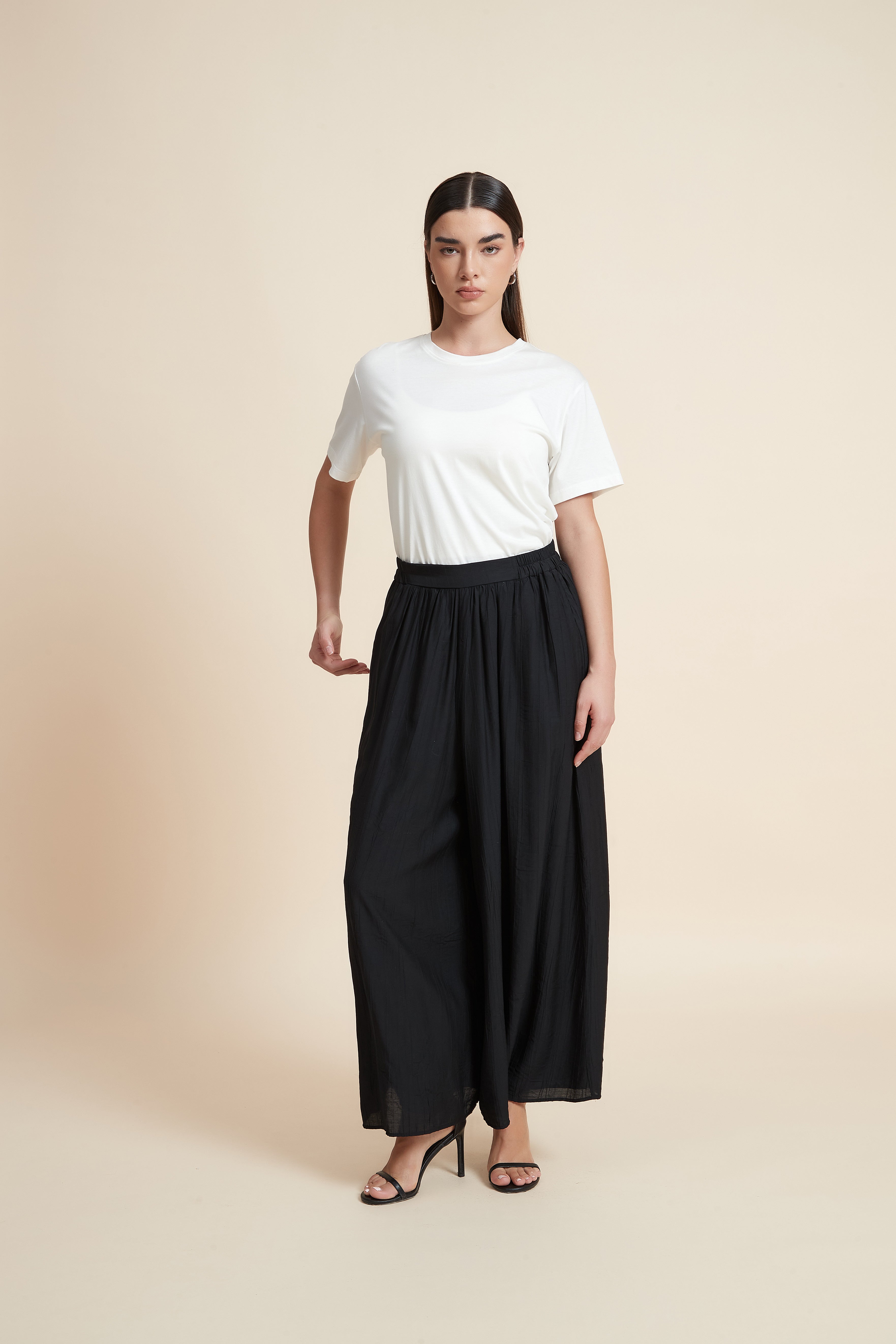 بنطلون طويل وايد ليج سادة