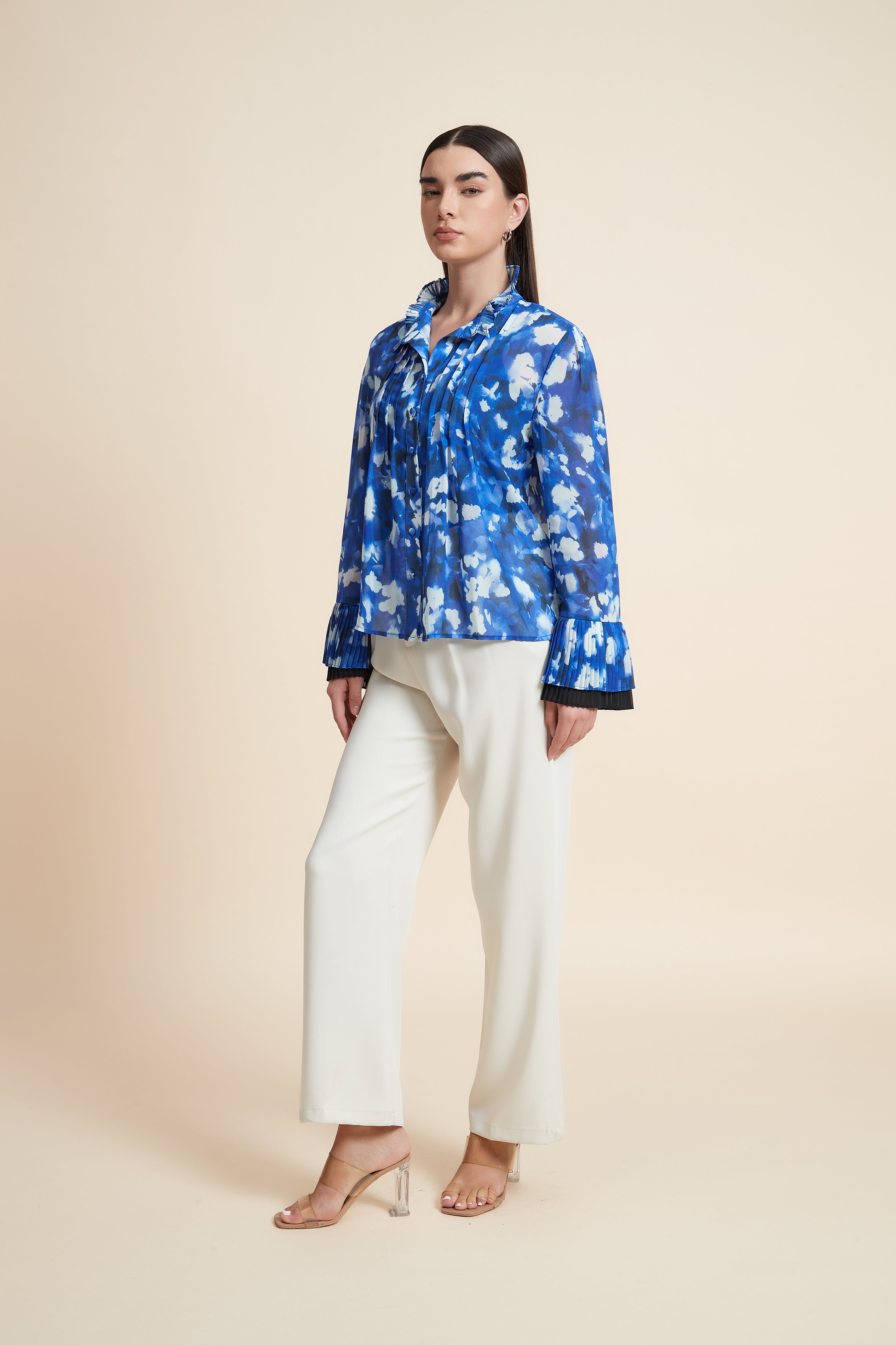 Long Sleeve Printed Blouse