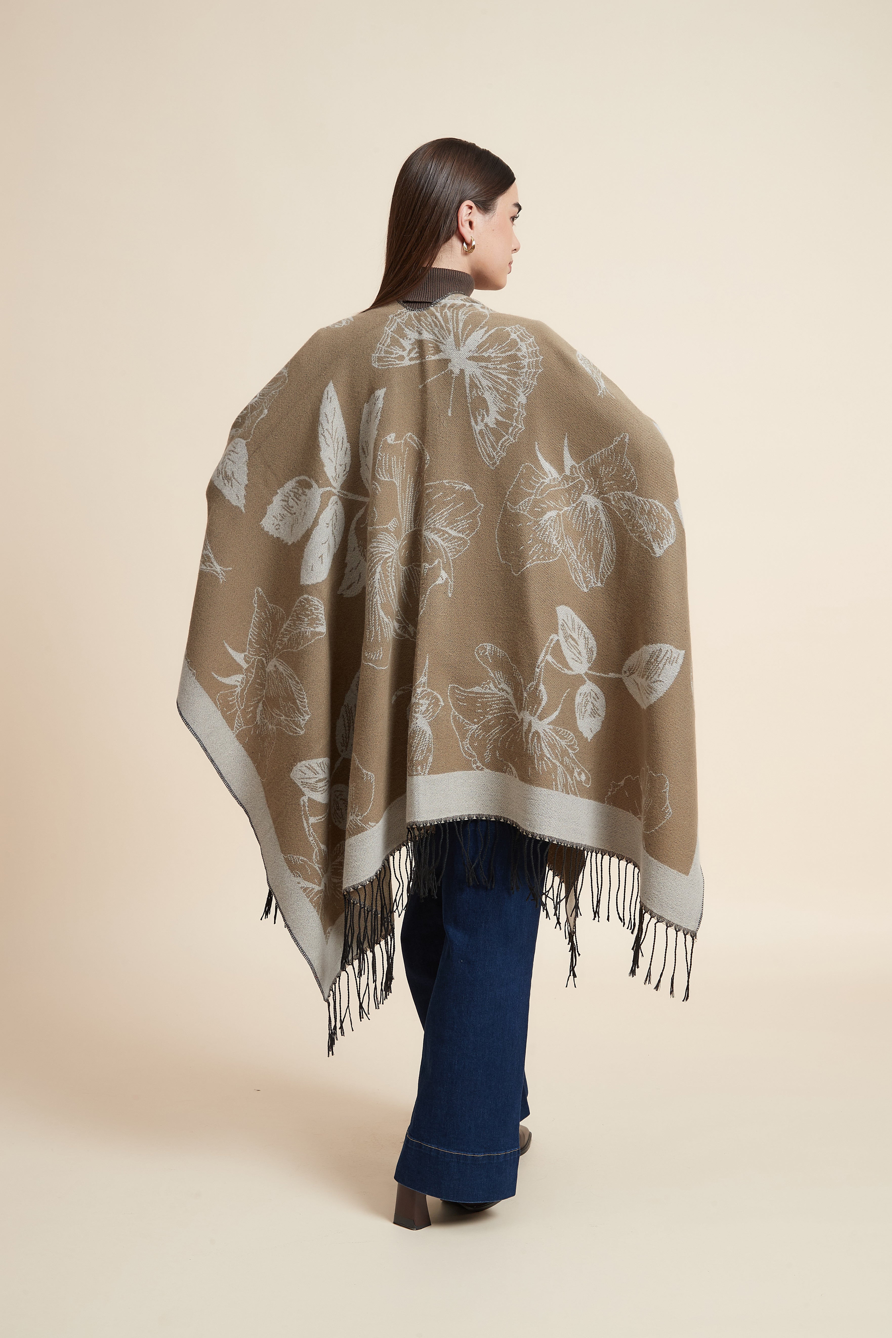 Colorful Floral Poncho