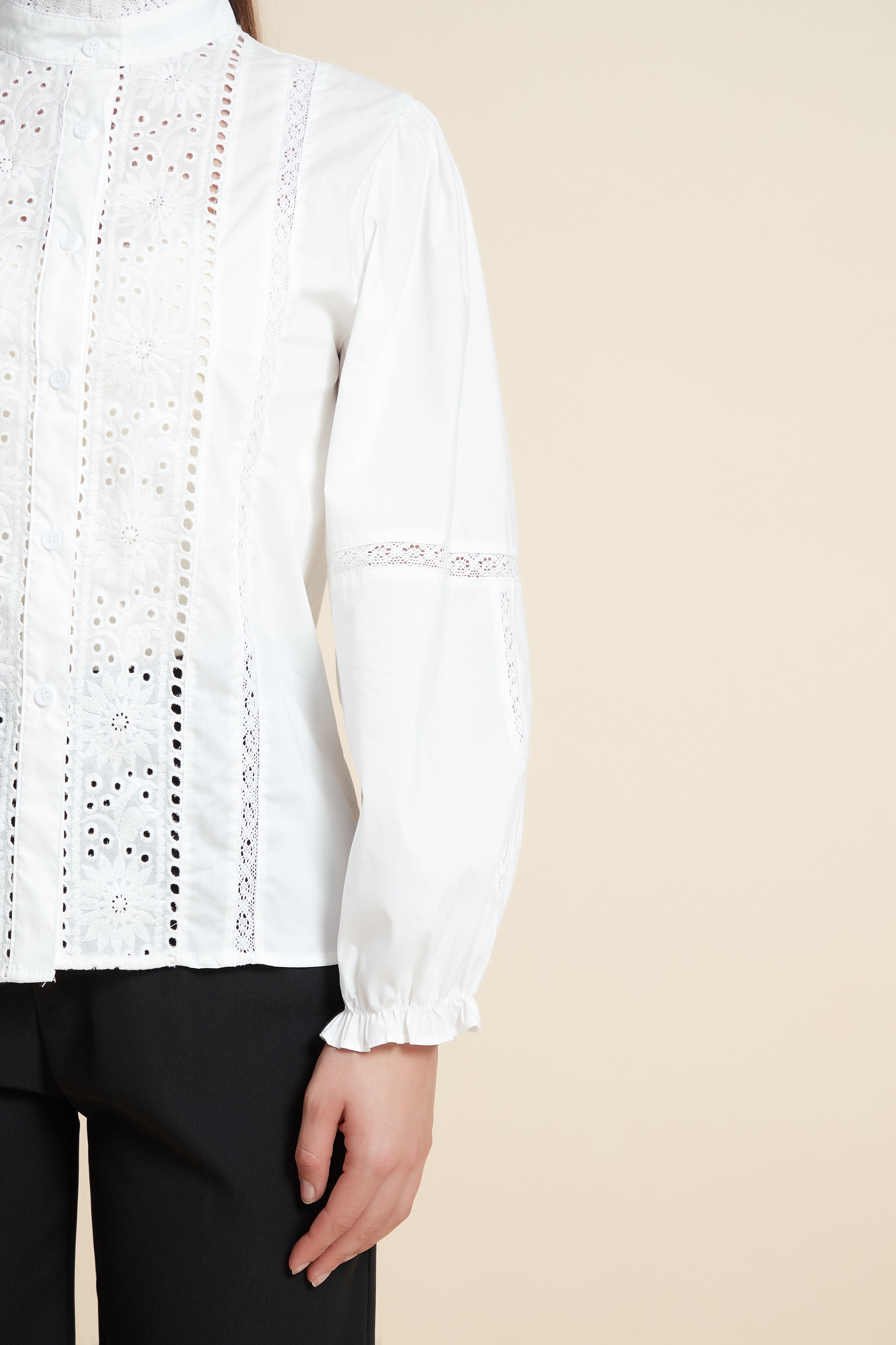 Lace Long Sleeve Crop Top