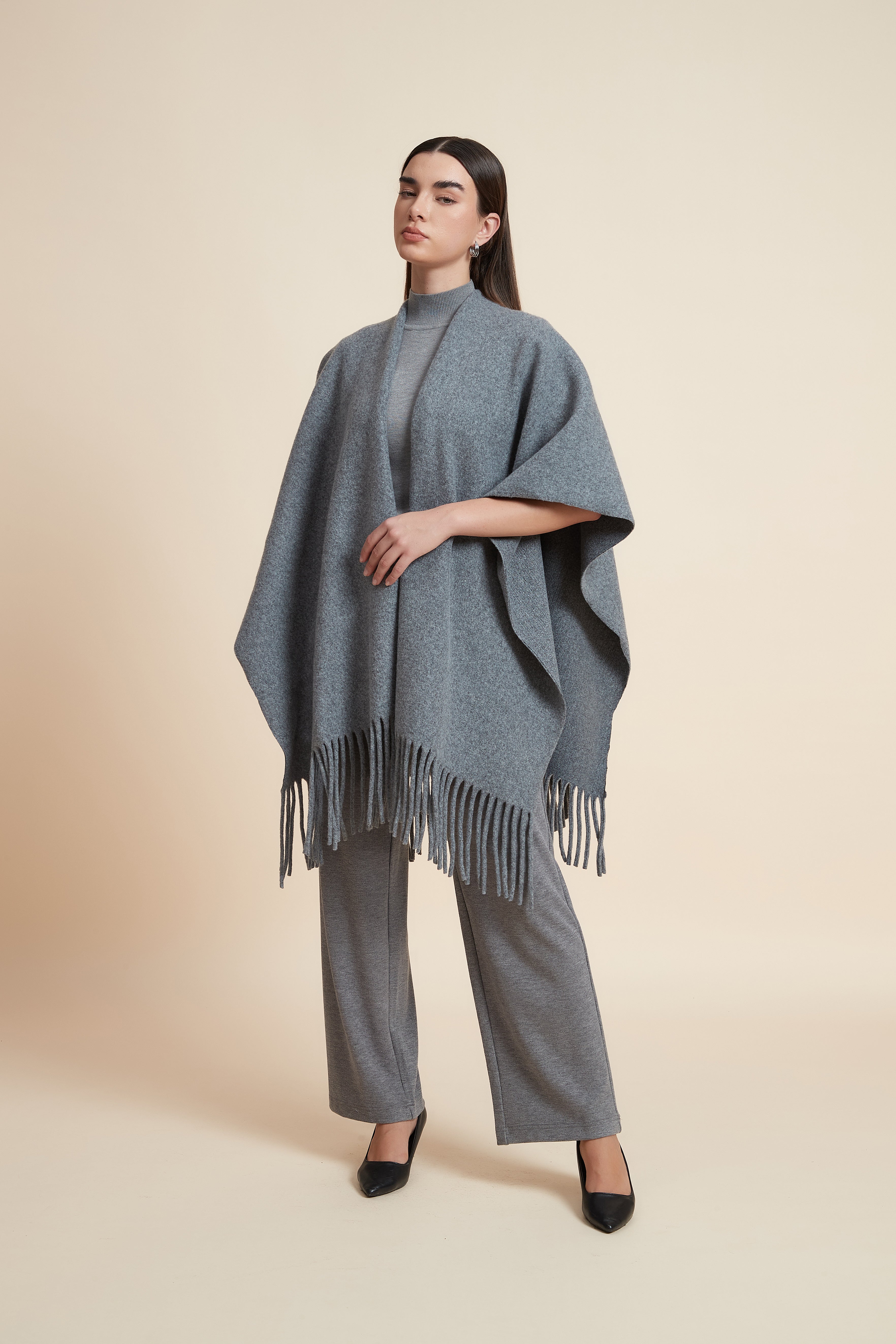 Plain Side-Length Poncho