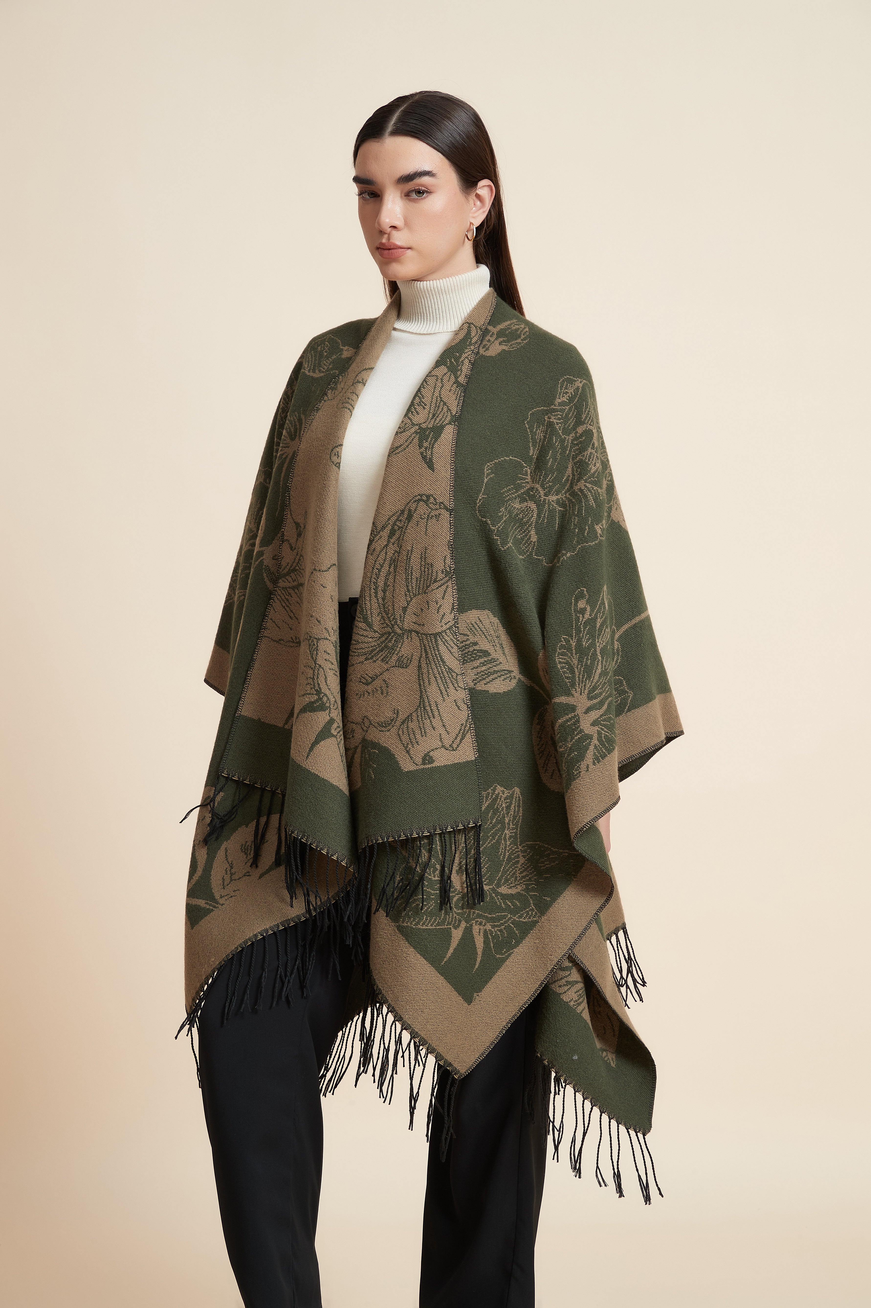 Colorful Side-Length Poncho