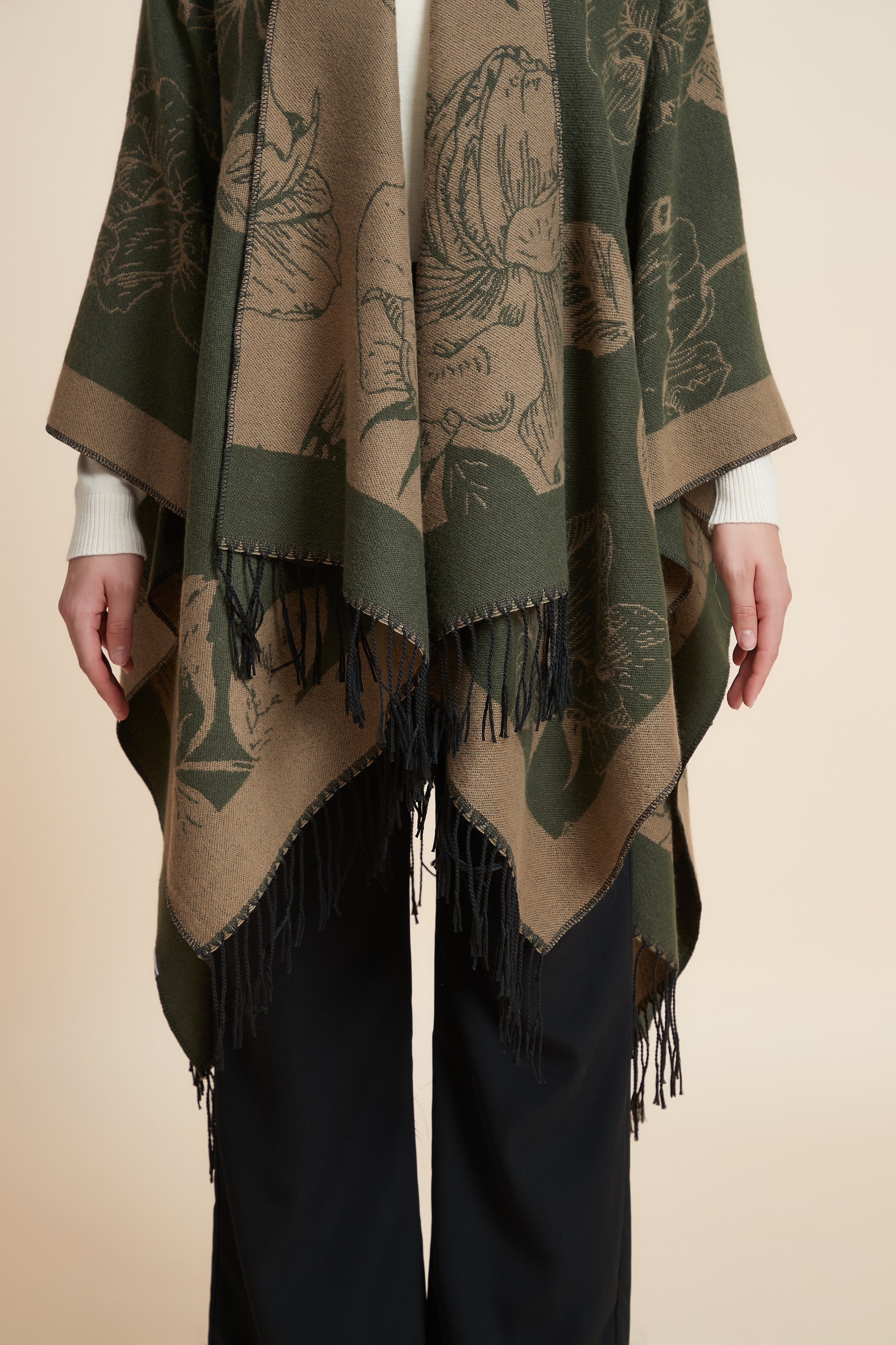 Colorful Side-Length Poncho