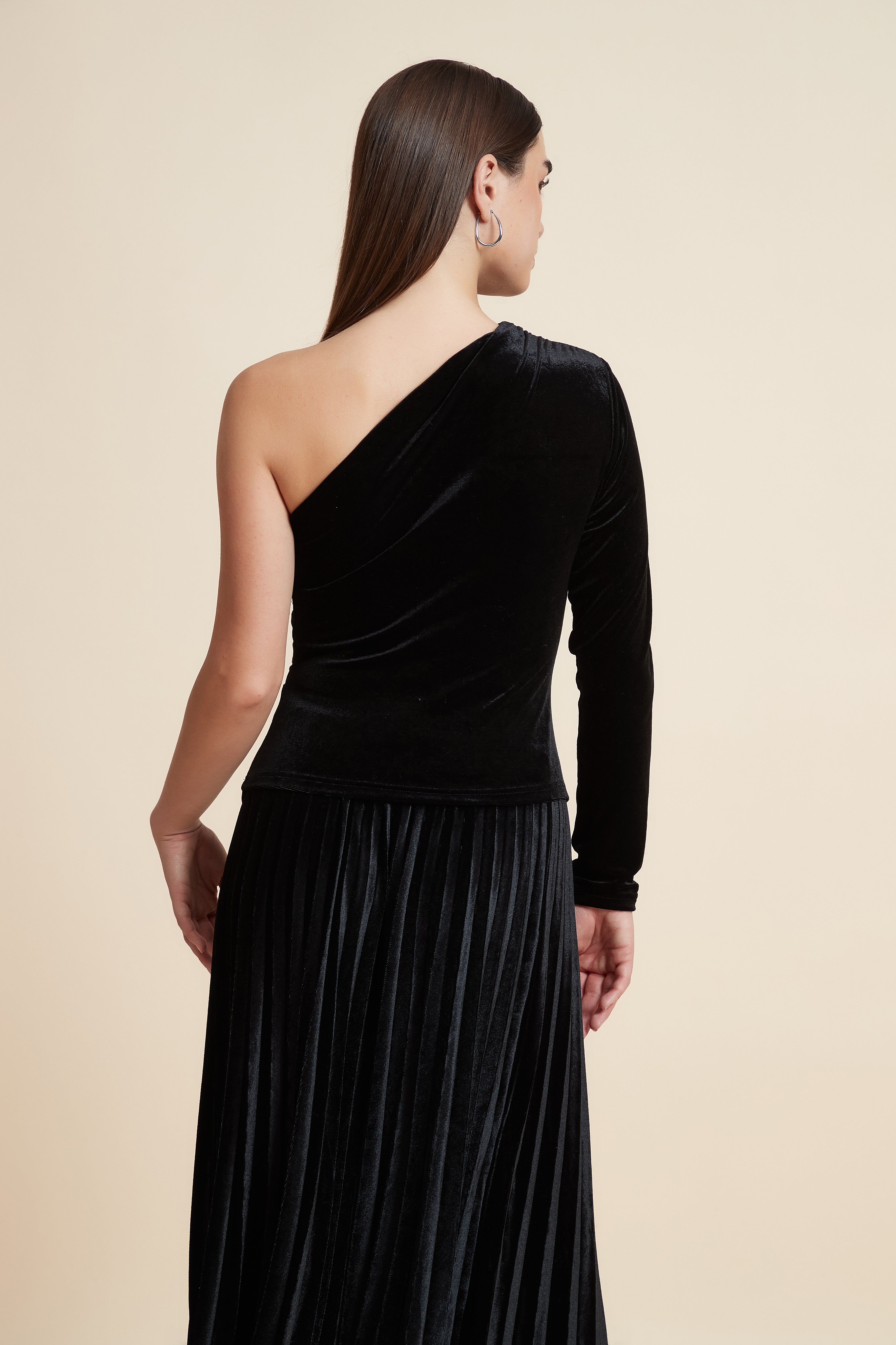 Solid Waist-Length One-Piece Top