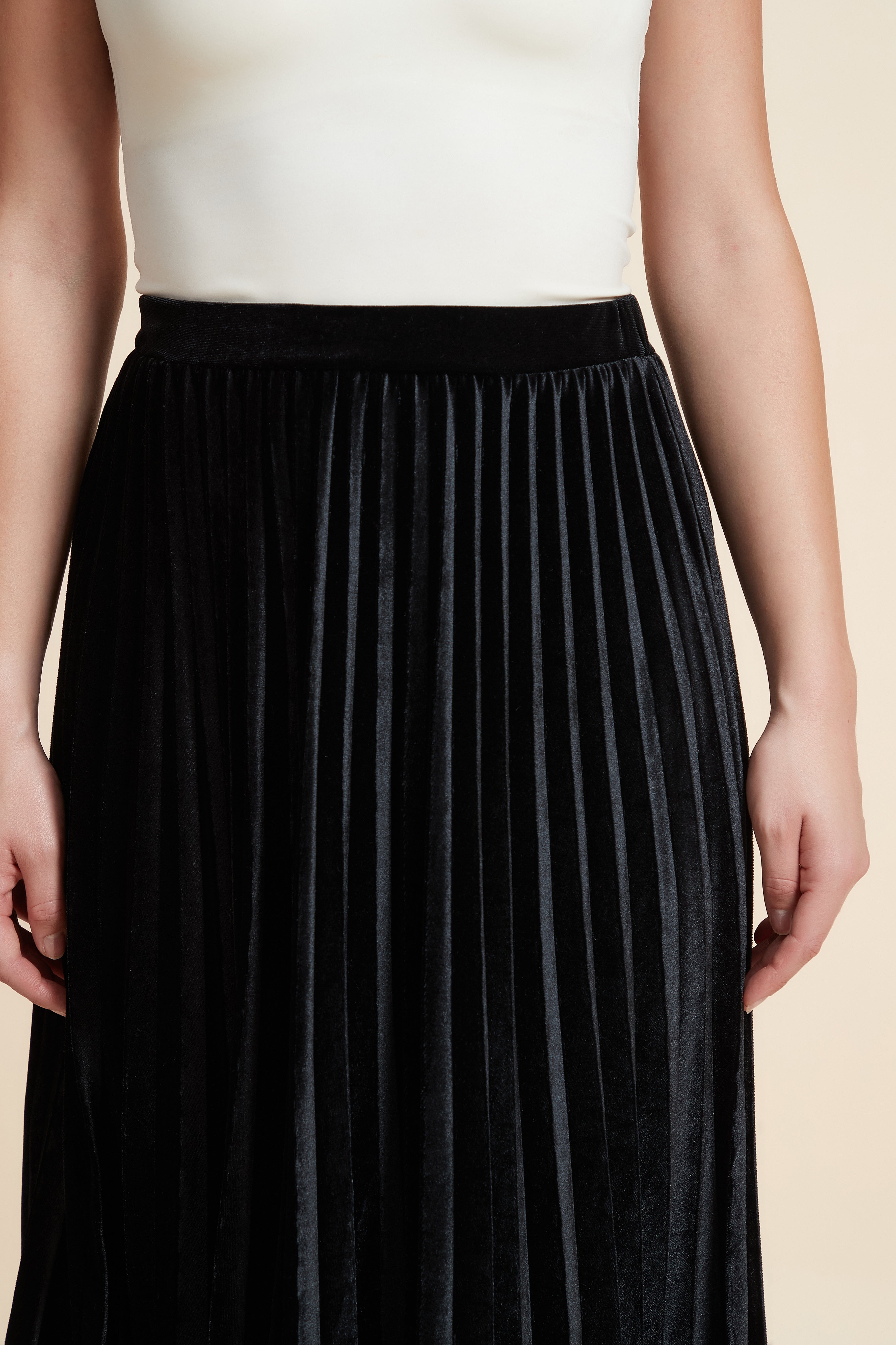 Pleated Midi Skirt