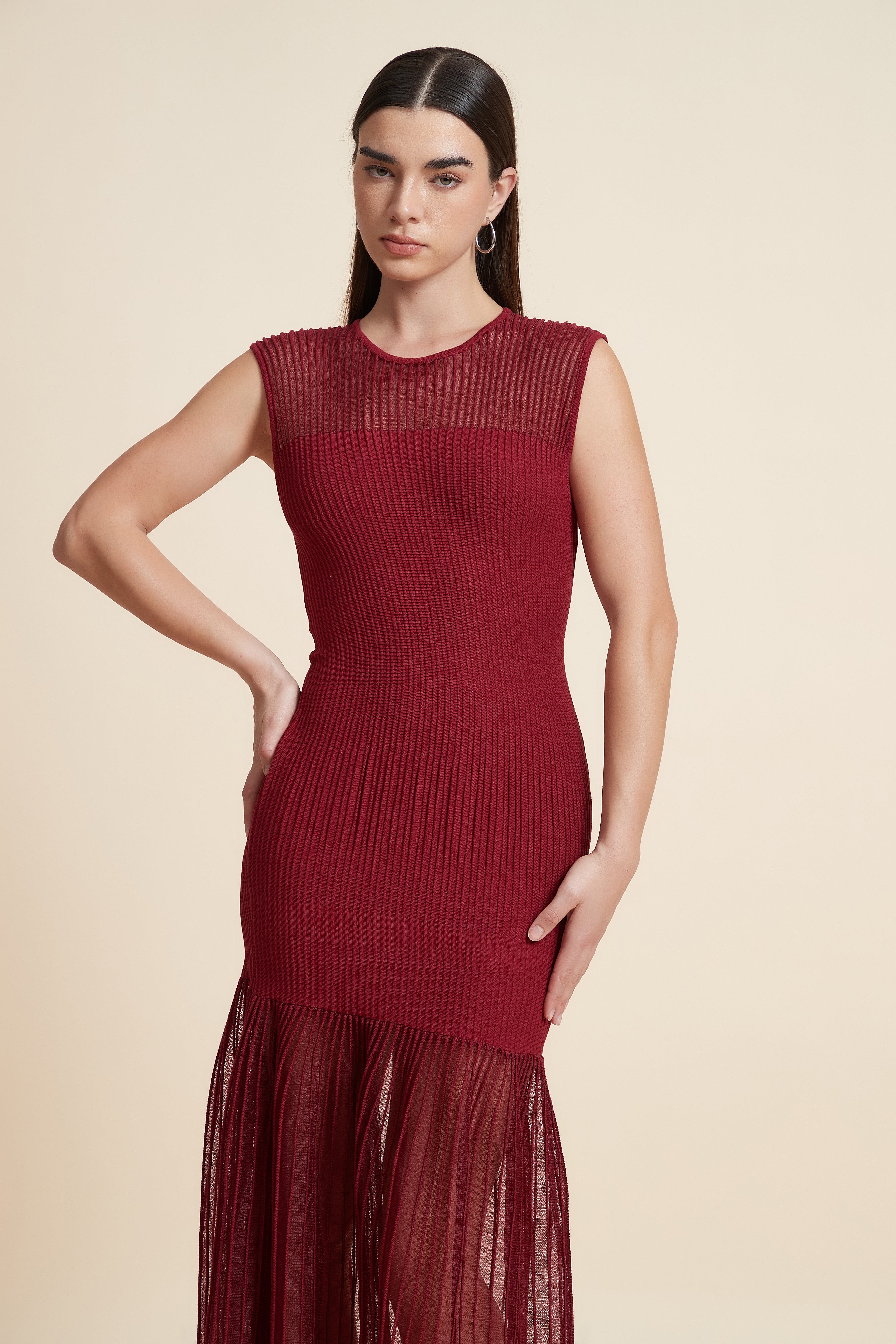 Simple Sleeveless Midi Dress