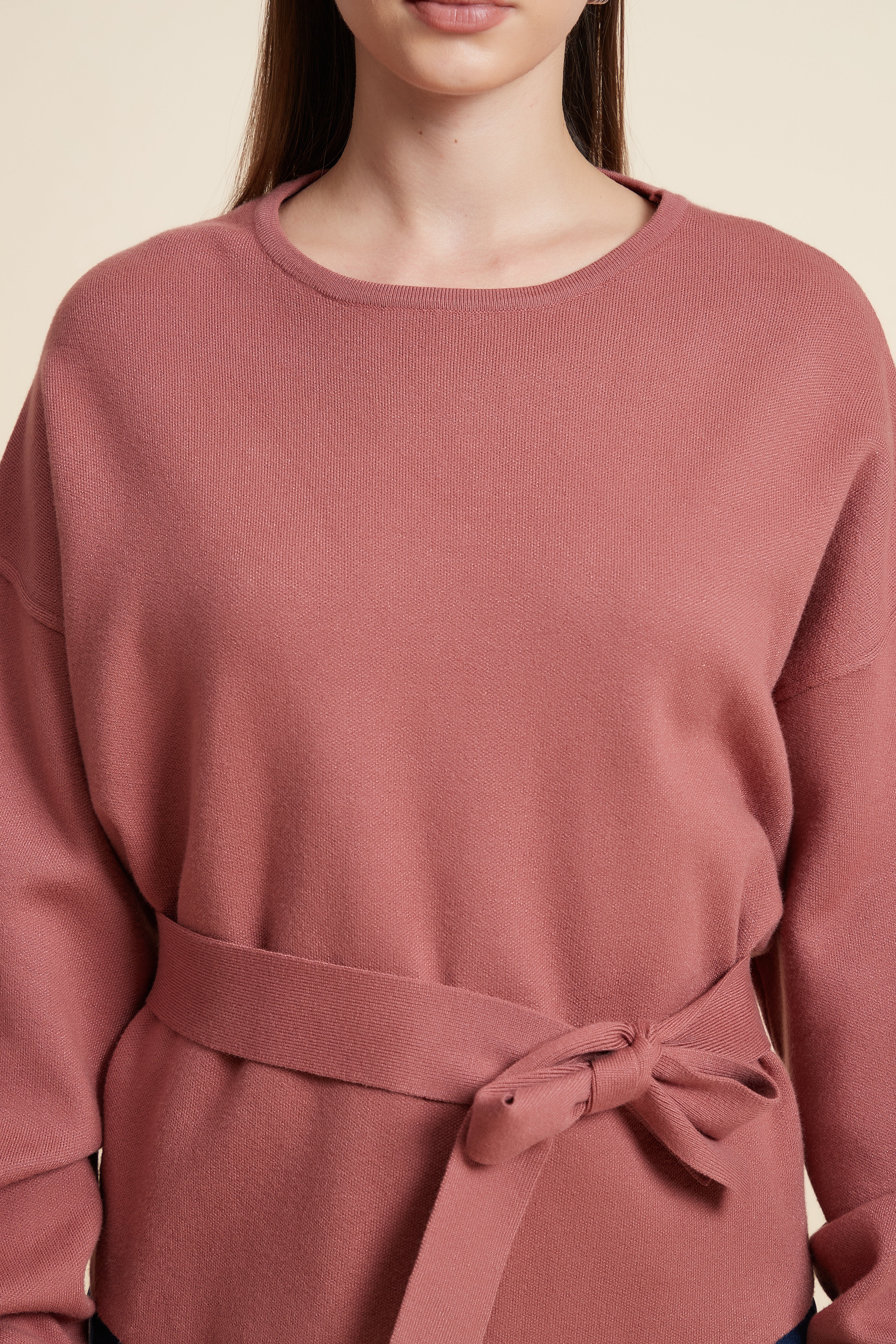 سويت شيرت سادة بكم طويل واسع